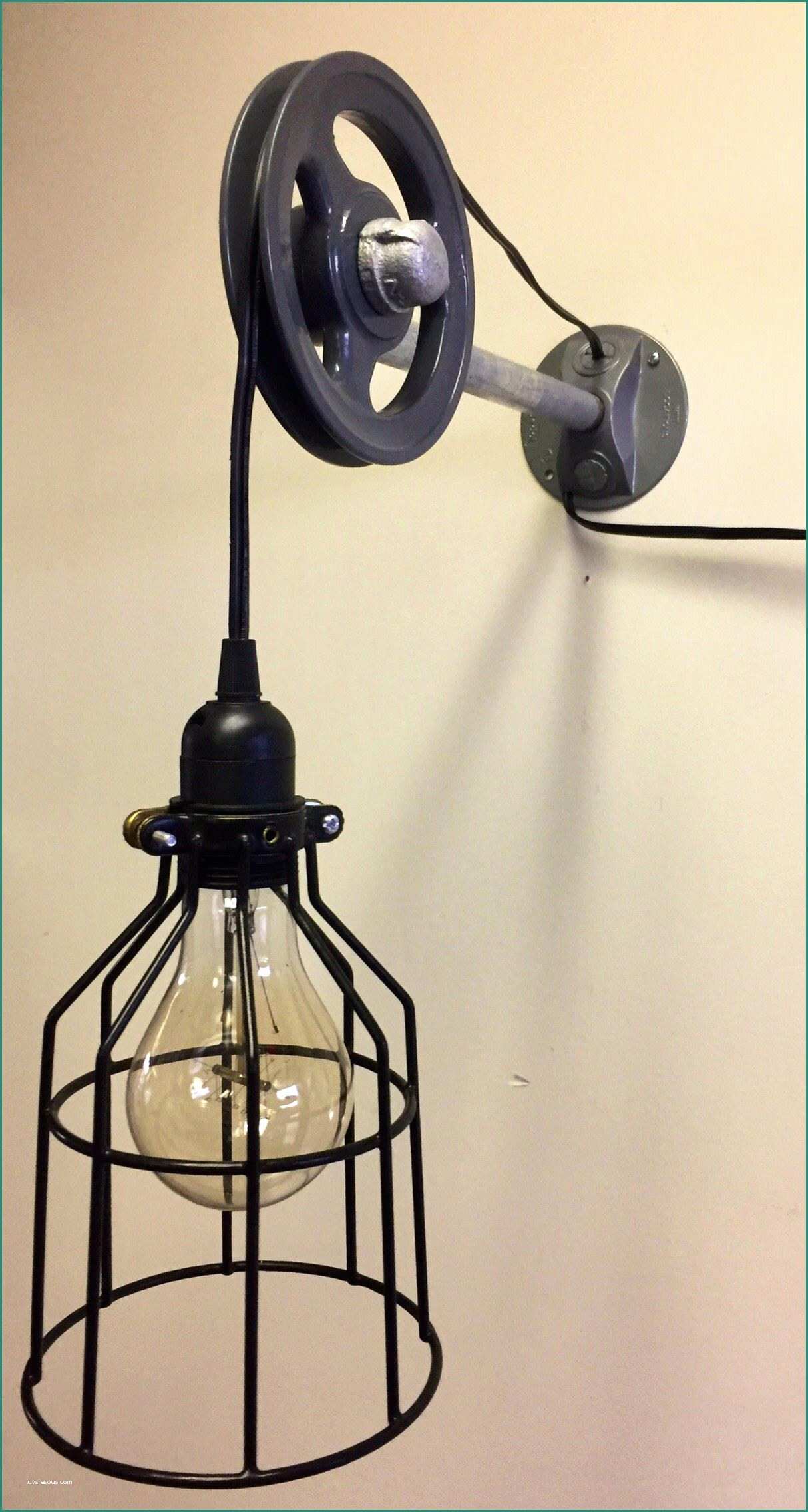 Lampada Led Rs Mm Dimmerabile E Pulley Light Fixture with Cage Pendant Industrial Lighting Pulley