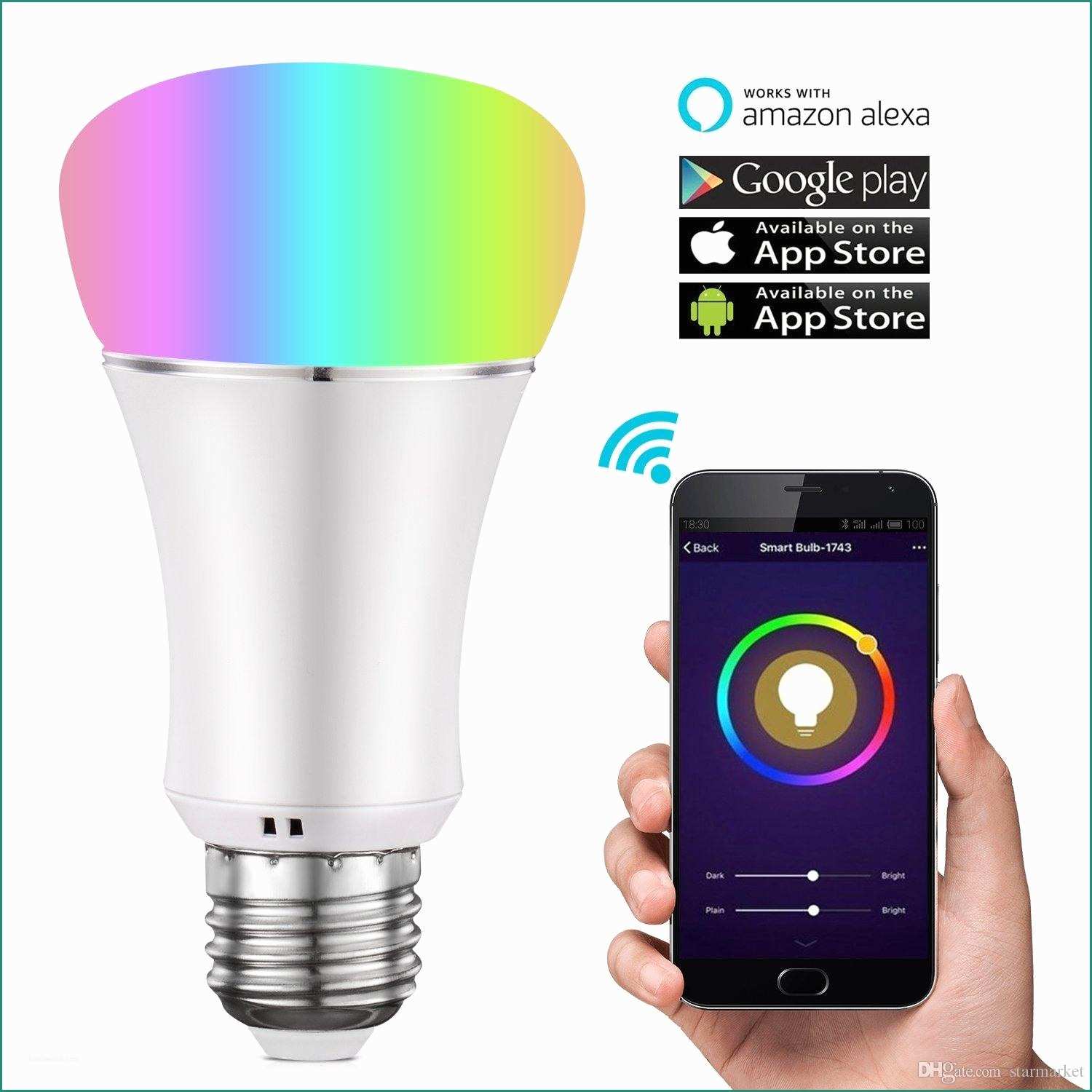 Lampada Led Rs Mm Dimmerabile E Wifi Smart Light Bulb Multicolor Dimmable Led Lamp Wake Up Lights