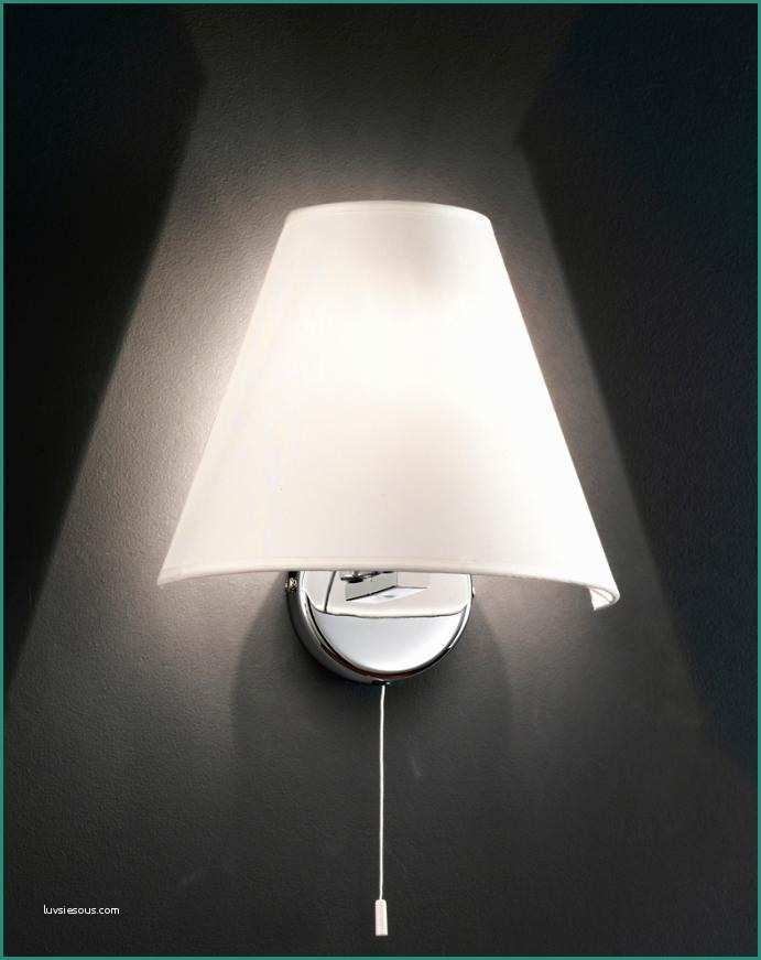 Lampade Da Camera Da Letto E 5108 Lampada Da Parete Con Paralume In Tessuto Bianco
