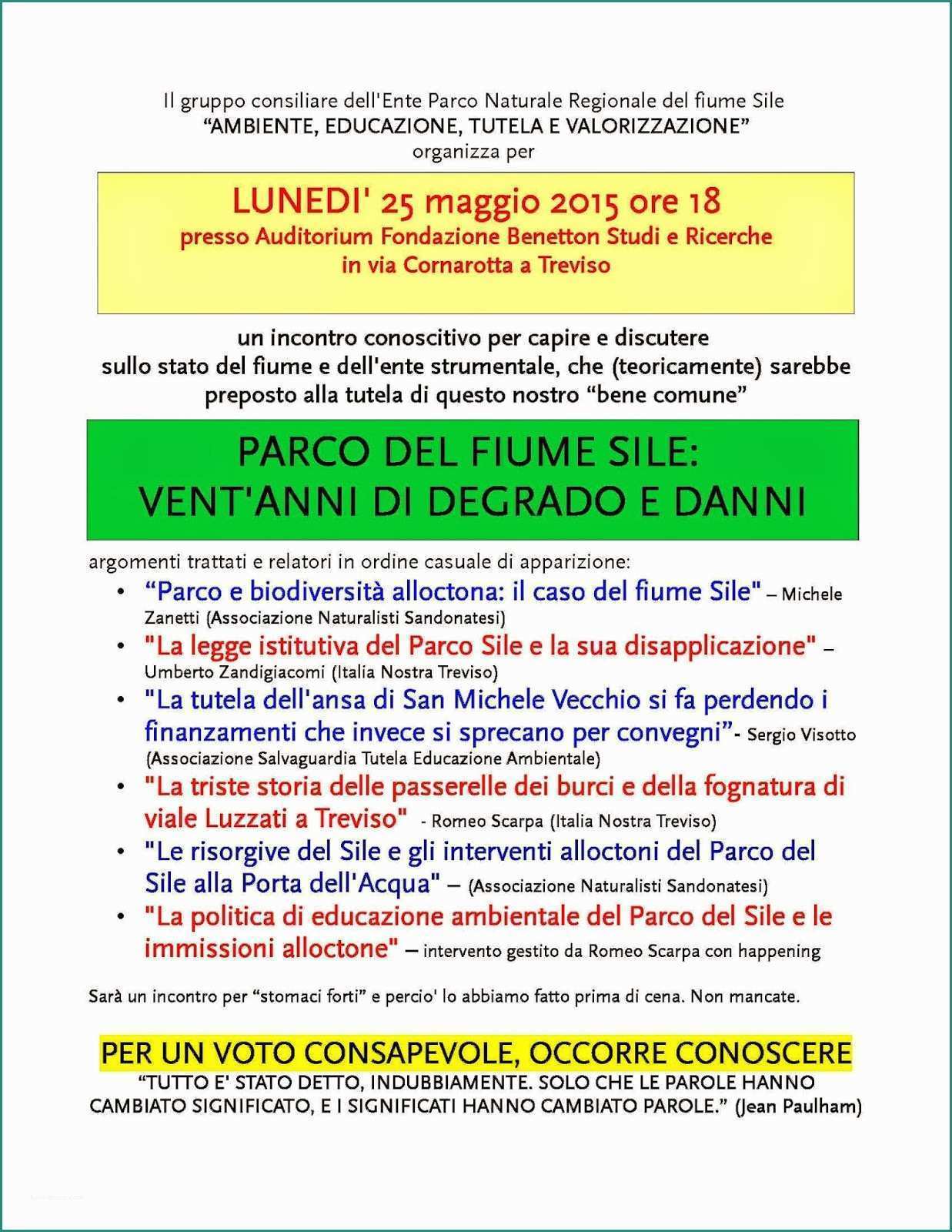 Lavastoviglie Carica Acqua Ma Non Parte E Italia Nostra Sezione Treviso Parco Del Sile Legalita