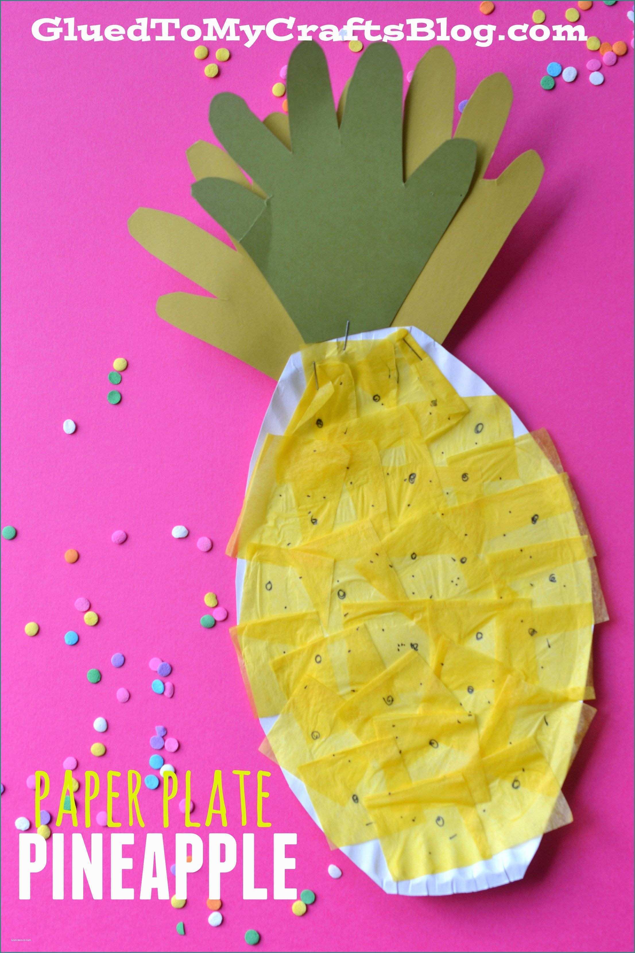 Lavoretti Creativi Autunno E Paper Plate Pineapple Kid Craft