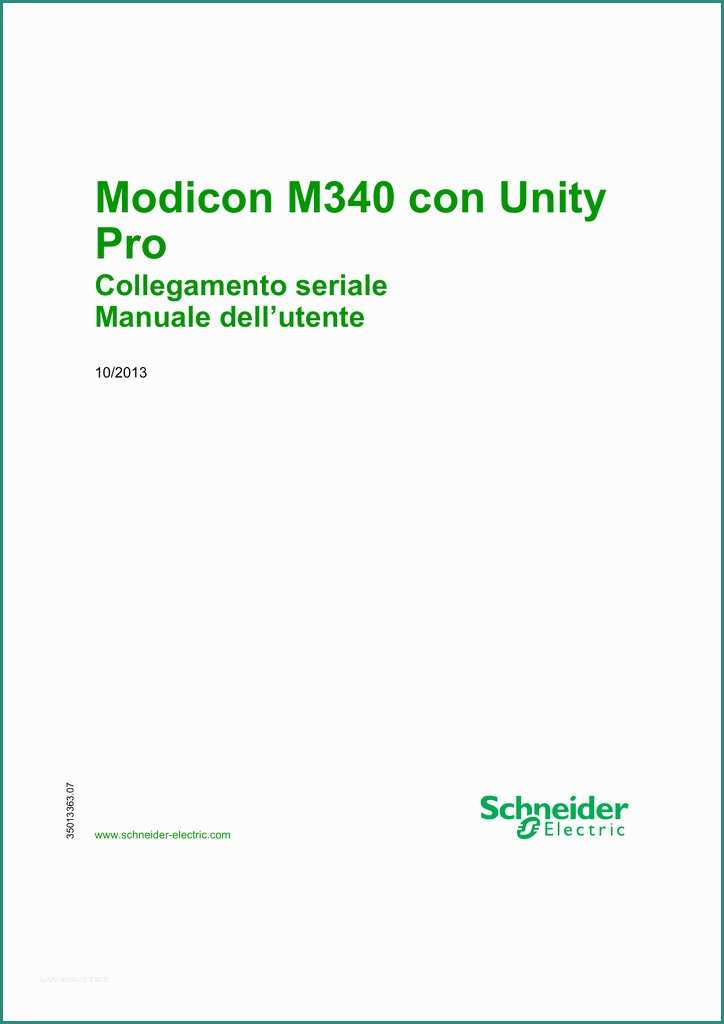 Legenda Simboli Elettrici E Modicon M340 Con Unity Pro Collegamento Seriale