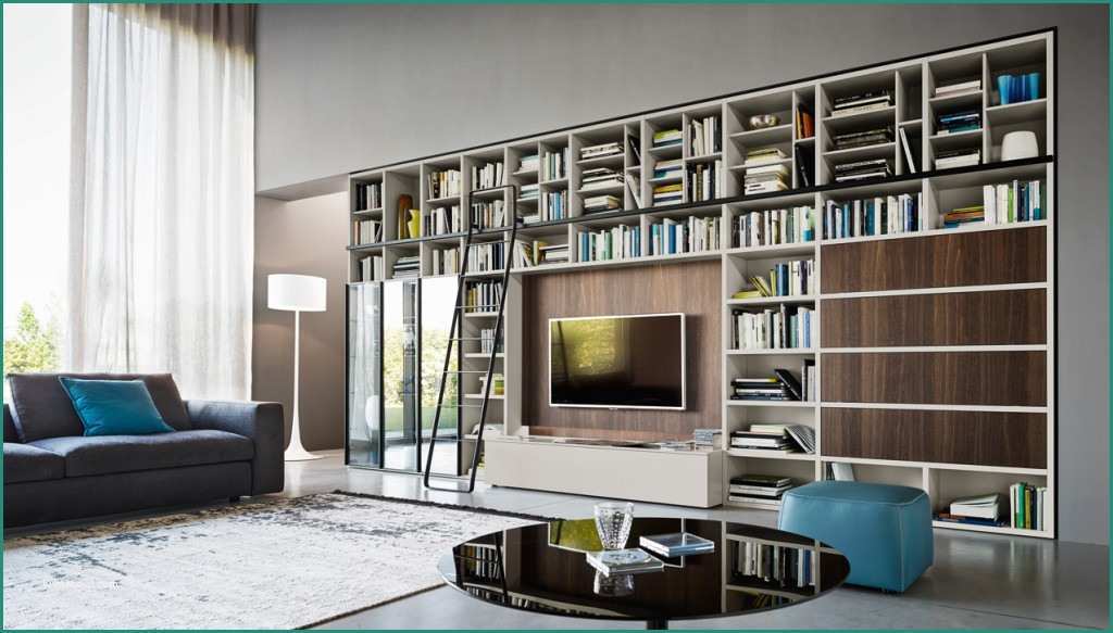 Libreria Parete attrezzata E soggiorno Moderno E Libreria Su Misura Non solo Mobili