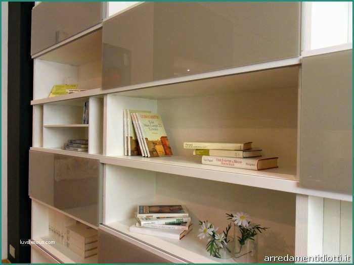 Librerie Moderne Chiuse E Libreria Con Ante In Vetro Diotti A&f Arredamenti