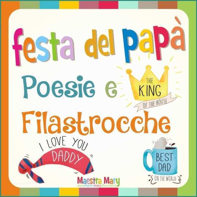 Maestra Mary Festa Del Papa E Festa Del Papà Poesie E Filastrocche