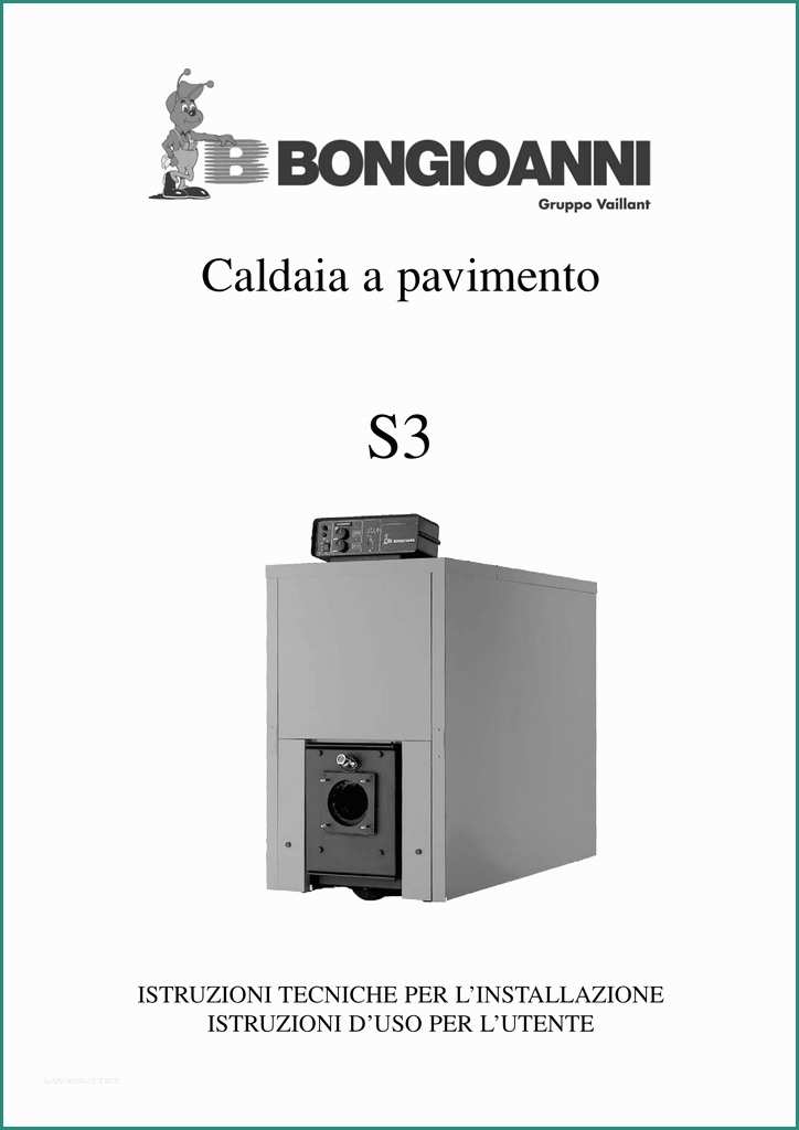 Manuale Caldaia Vaillant E S3 Bongioanni Caldaie