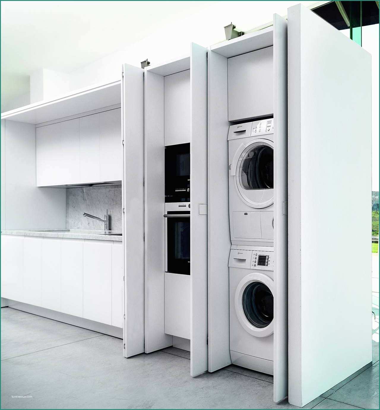 Mobile Colonna Lavatrice asciugatrice Ikea E Lavanderia Integrata In Cucina