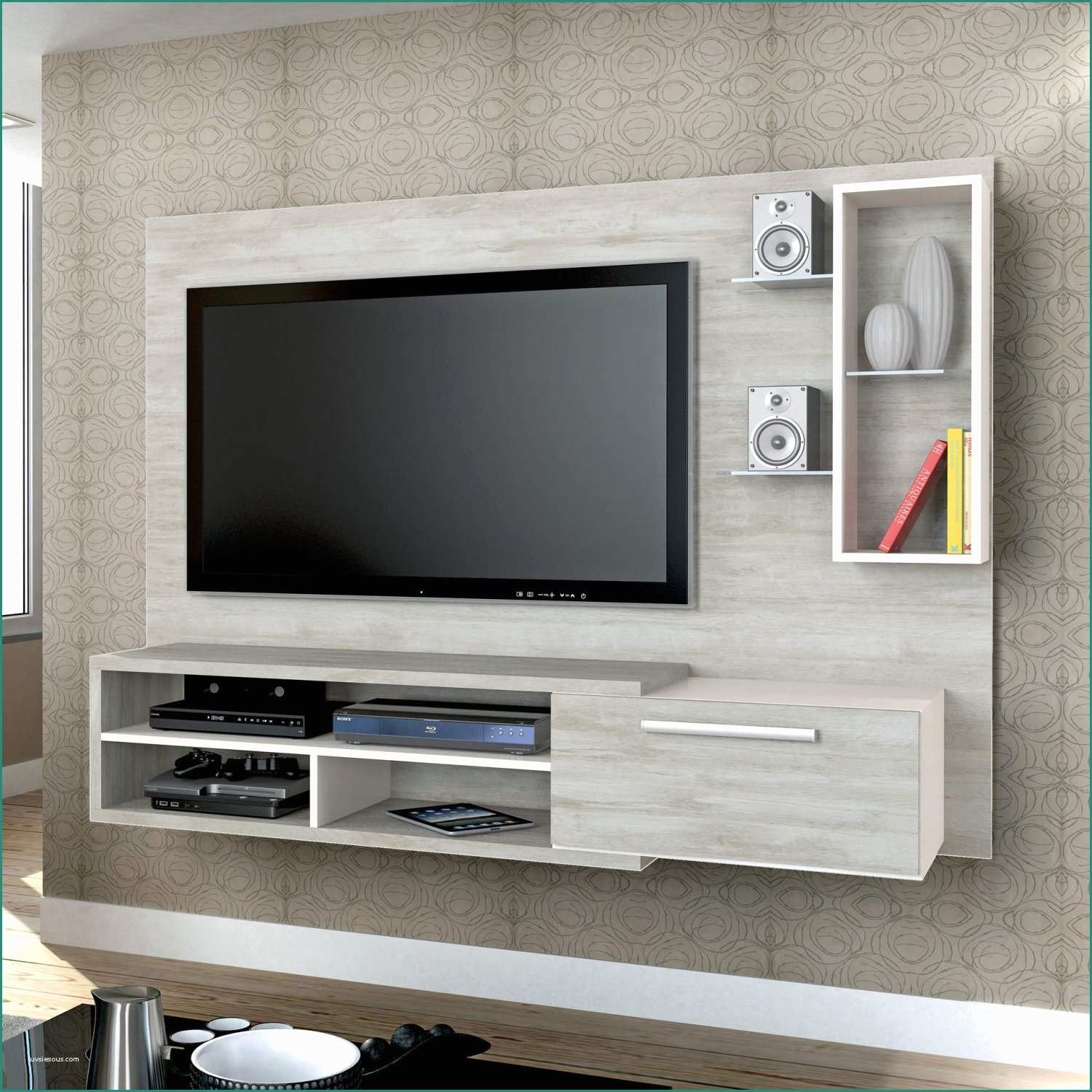 Mobile Porta Tv Moderno Design E Painel Para Tv até 50 Polegadas 1 Porta Cancºn atualle M³veis