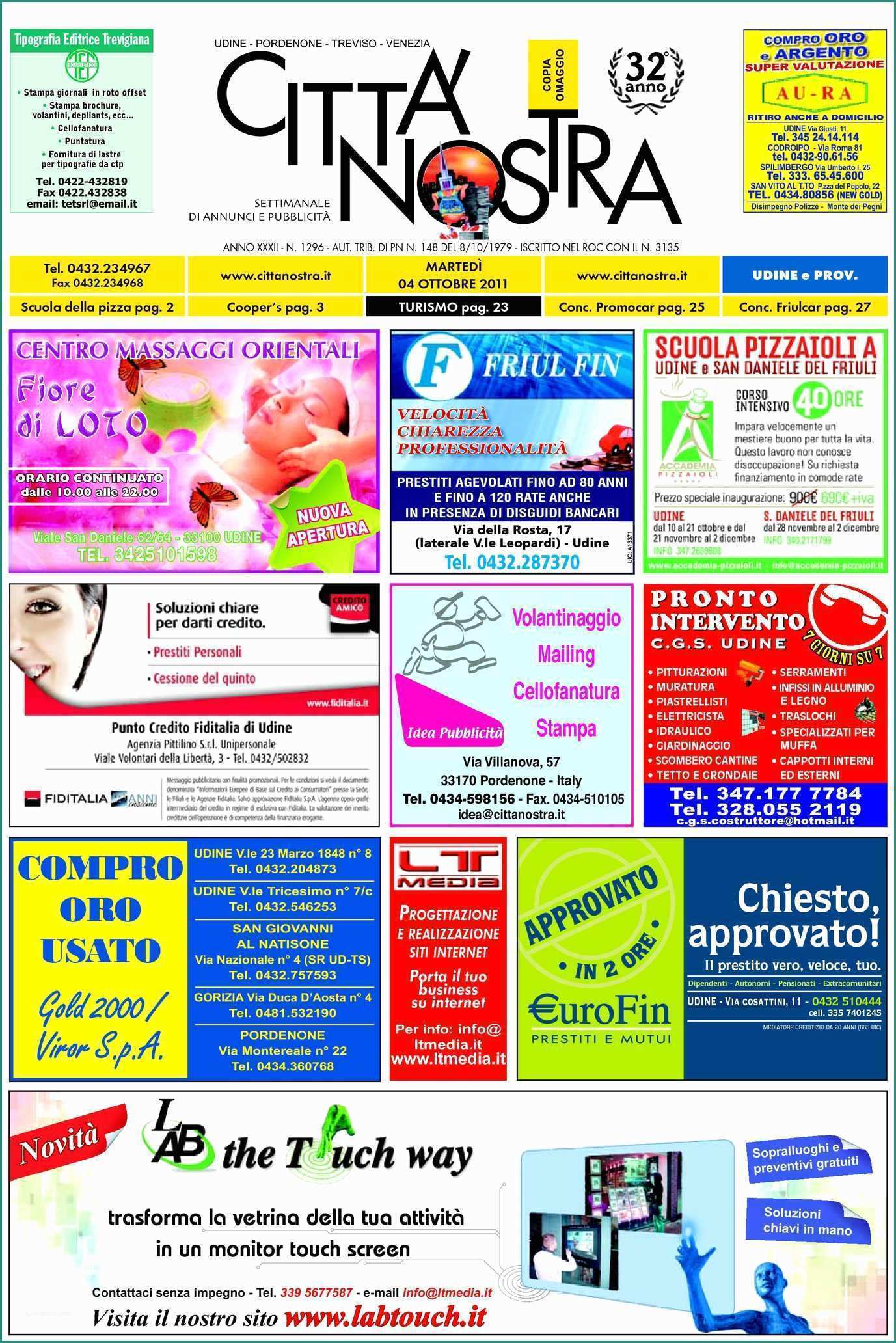 Modelli Preventivi Gratis E Calaméo Citt  Nostra Udine Del 04 10 2011 N 1296