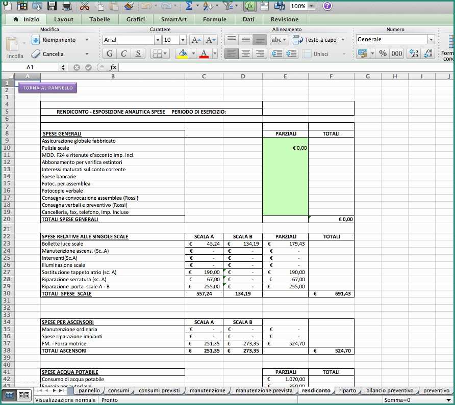 Modello Preventivo Excel E Gestire Il Condominio Con Excel Mago Del Pc