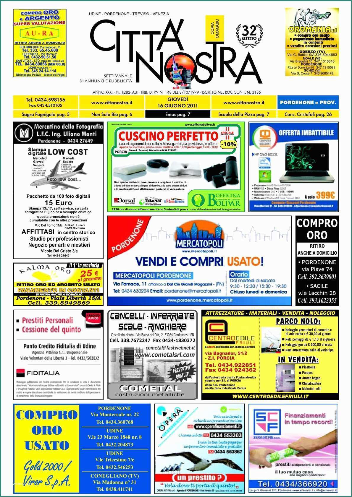 Modello Preventivo Excel Gratis E Calaméo Citt  Nostra Pordenone Del 16 06 2011 N 1282