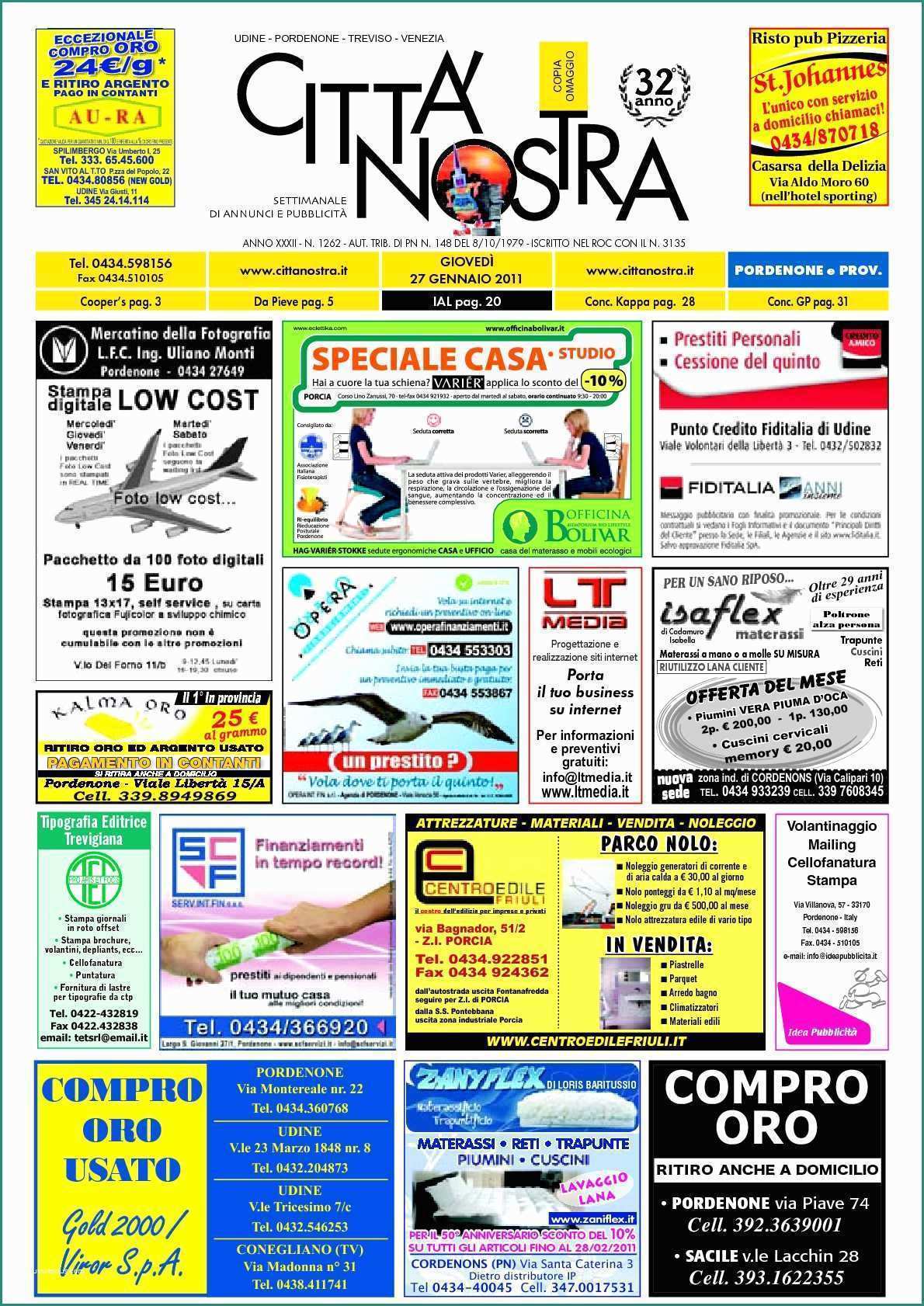 Modello Preventivo Excel Gratis E Calaméo Citt  Nostra Pordenone Del 27 01 2011 N 1262