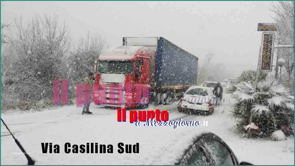 Mondo Convenienza Via Casilina E Il Burian Porta La Neve A Cassino Disagi Sulle Strade E