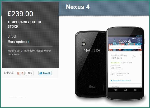 Nexus Stockisti E Google Hints at More Nexus 4 Stock Pc Advisor