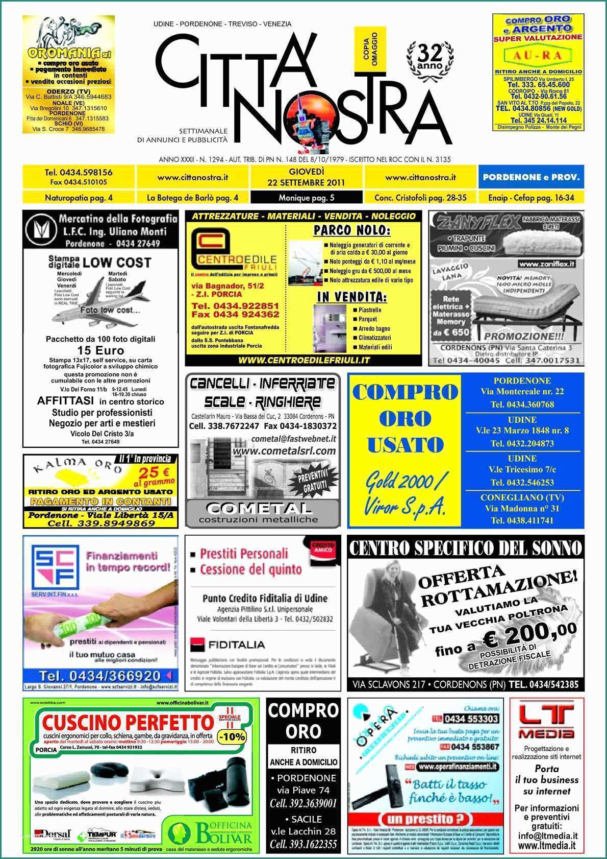 Ortopedia Sanitaria Shop E Calaméo Citt  Nostra Pordenone Del 22 09 2011 N 1294