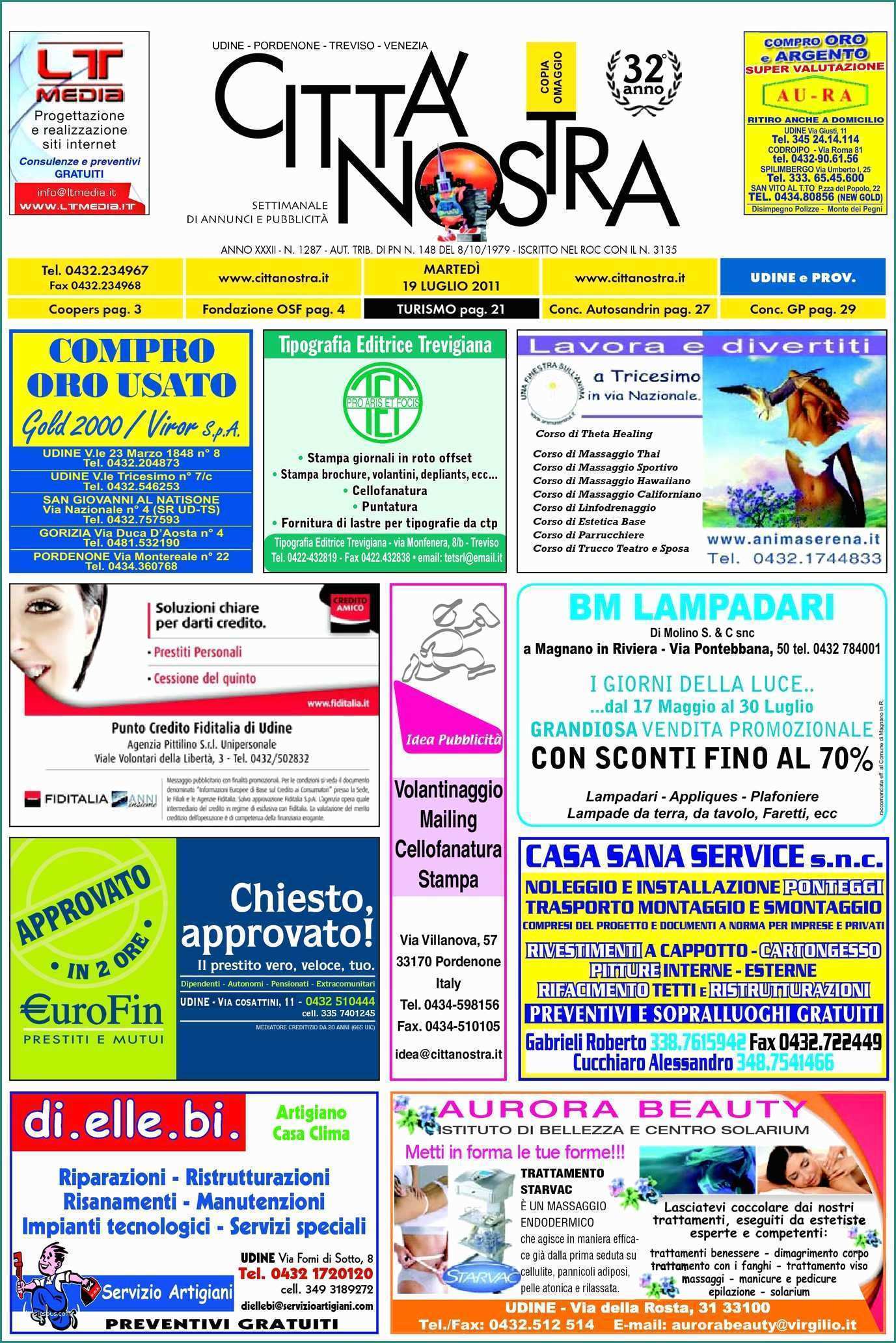 Ortopedia Sanitaria Shop E Calaméo Citt  Nostra Udine Del 19 07 2011 N 1287