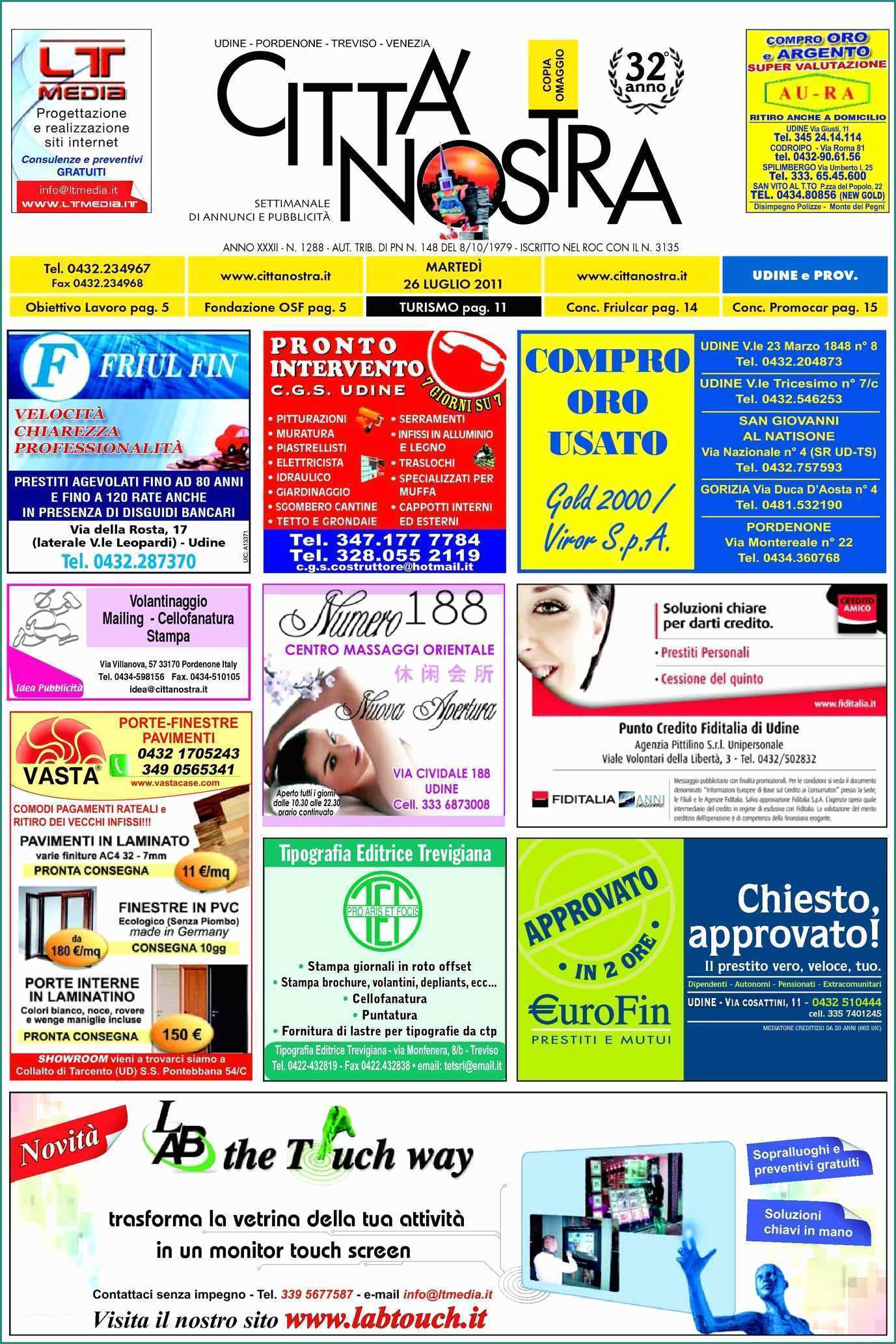 Ortopedia Sanitaria Shop E Calaméo Citt  Nostra Udine Del 26 07 2011 N 1288