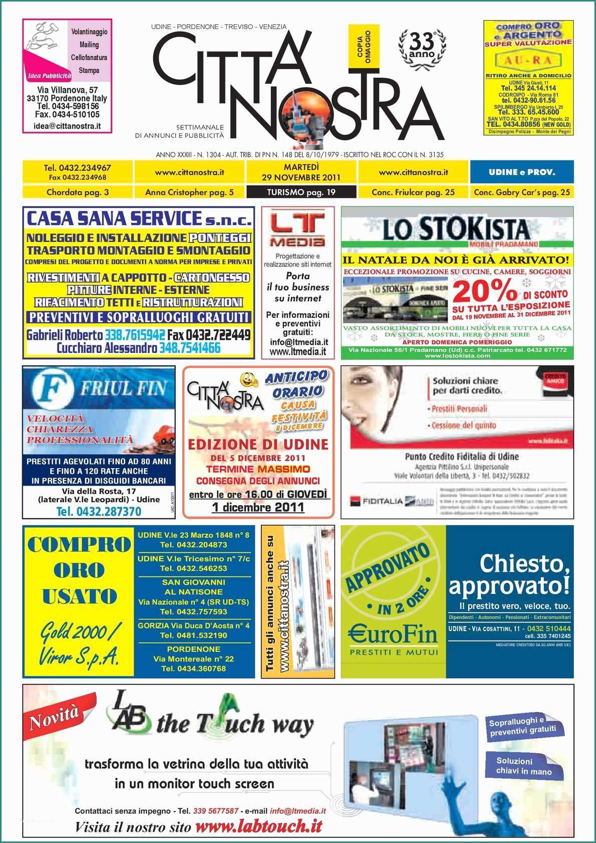 Ortopedia Sanitaria Shop E Calaméo Citt  Nostra Udine Del 29 11 2011 N 1304