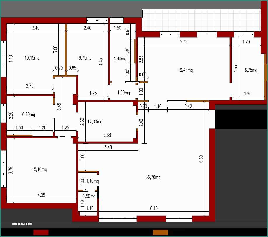 Planimetria Casa Mq E Pro to 135 Mq Architettura A Domicilio