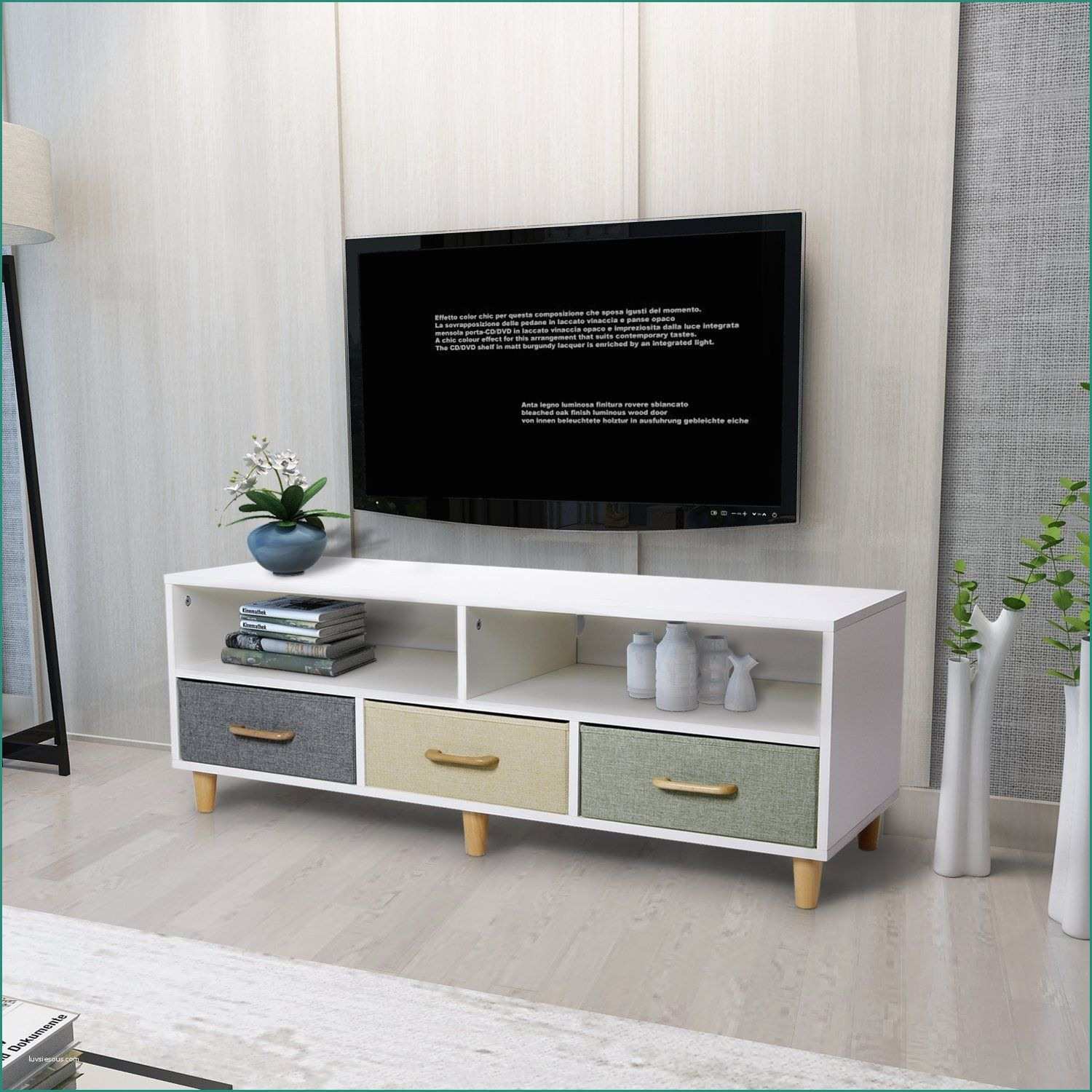 Porta Tv Industrial E Lifewit Wood Tv Stand Contemporary Entertainment Center Cabinet