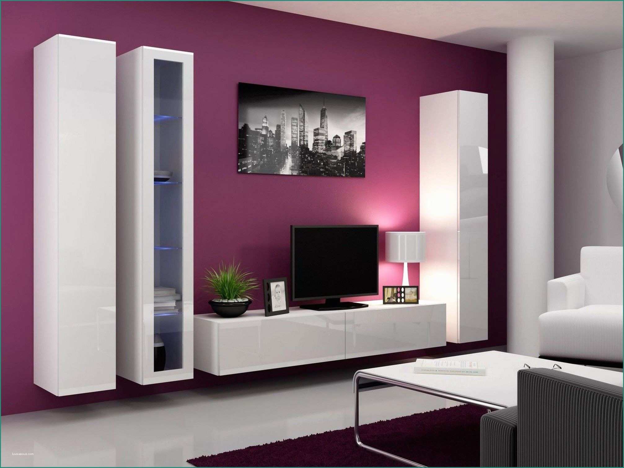 Porta Tv Industrial E Wall Mounted Tv Unit Furniture Pink Color Schemes Ideas for
