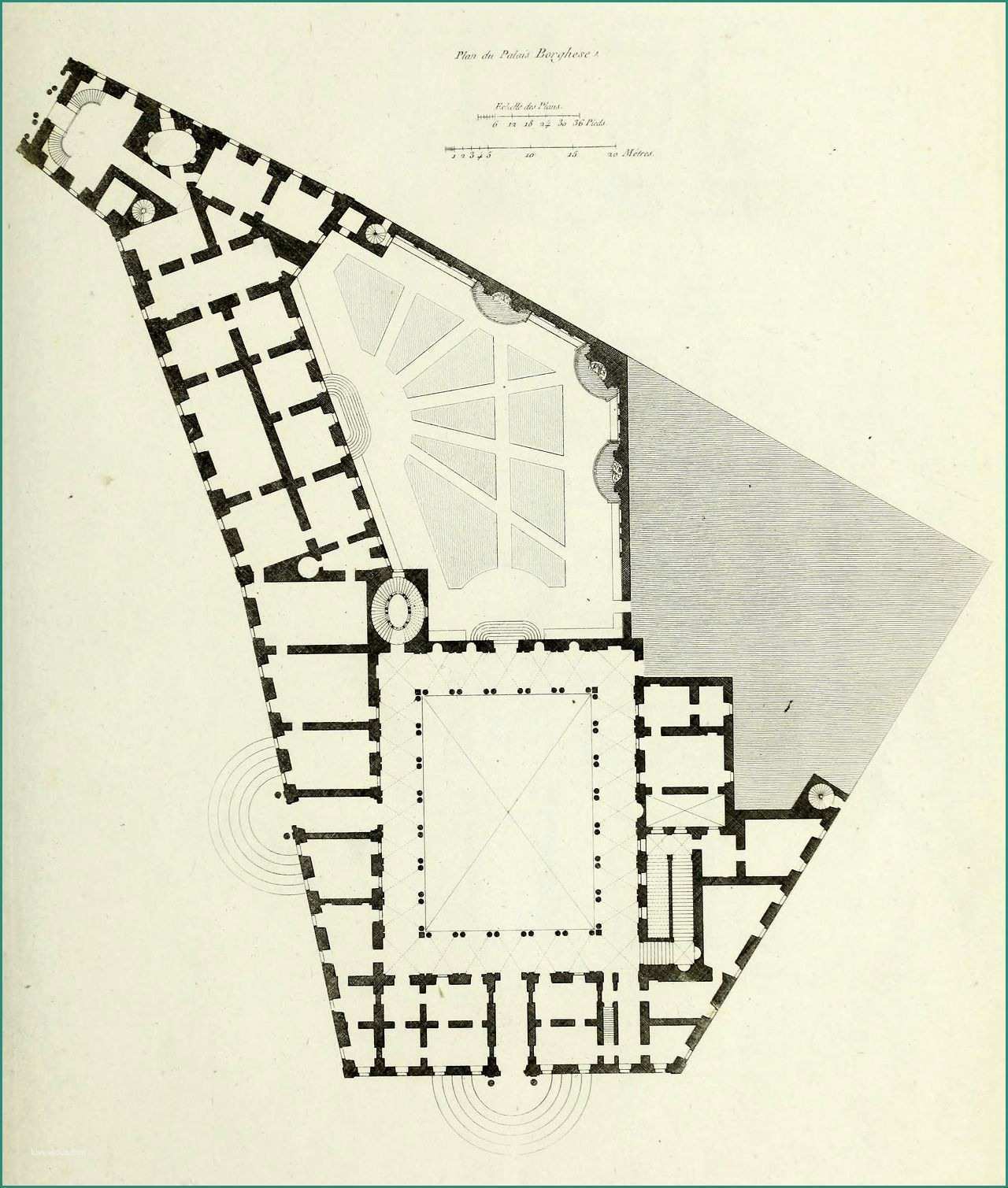 Porte Rei Dwg E Floor Plan Of the Palazzo Borghese Rome