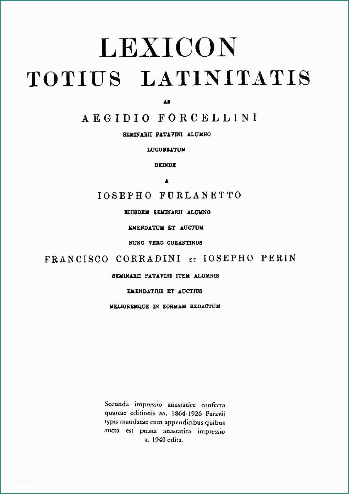 Prezzo Ferro Vecchio Al Kg E Calaméo Lexicon totius Latinitatis T Z forcellini Aegidio