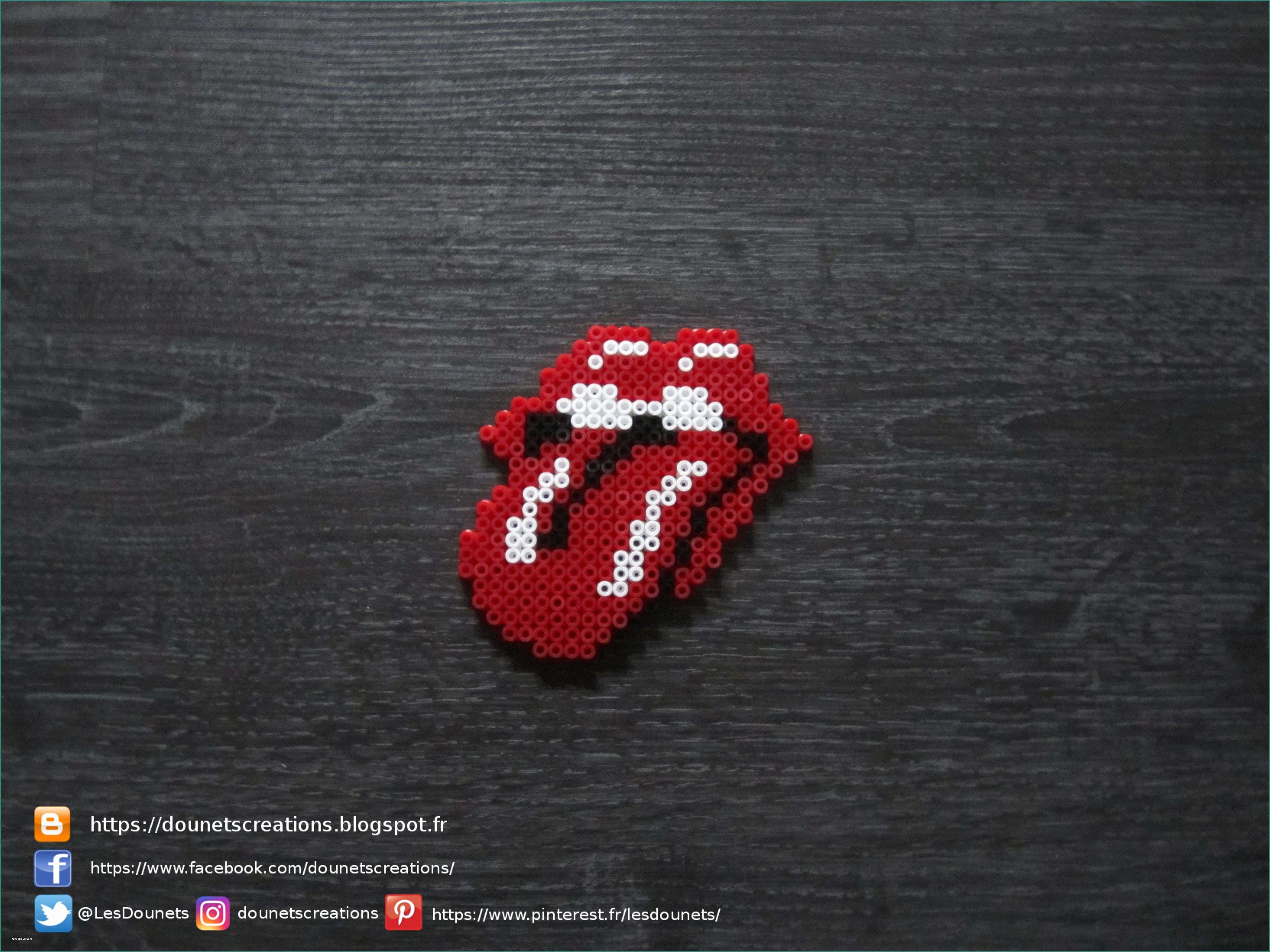 Punto Croce Comunione E the Rolling Stones Logo Perles Hama the Rolling Stones Logo Perler
