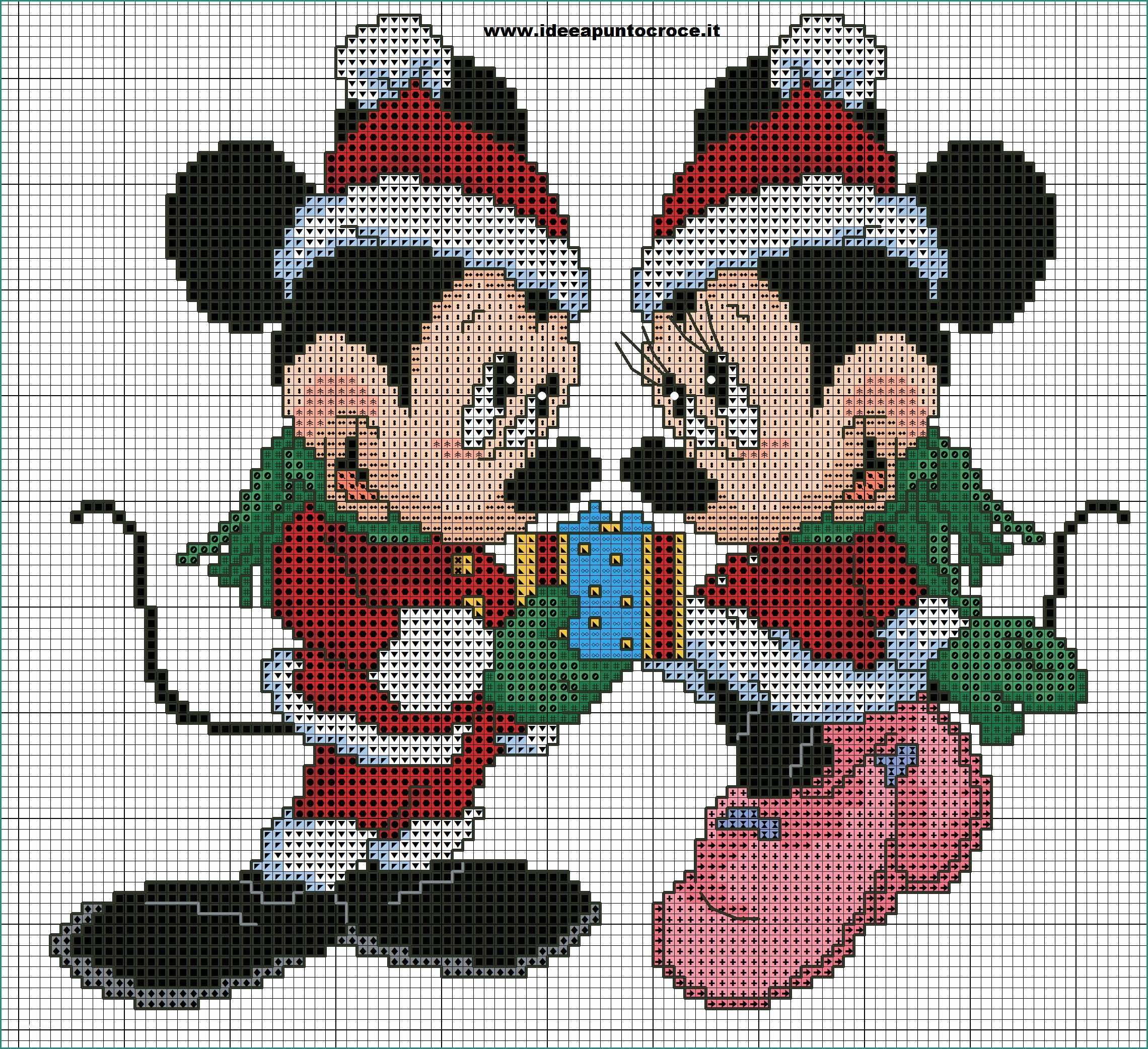 Punto Croce Sposi E Christmas Mickey & Minnie Cross Stich Pinterest