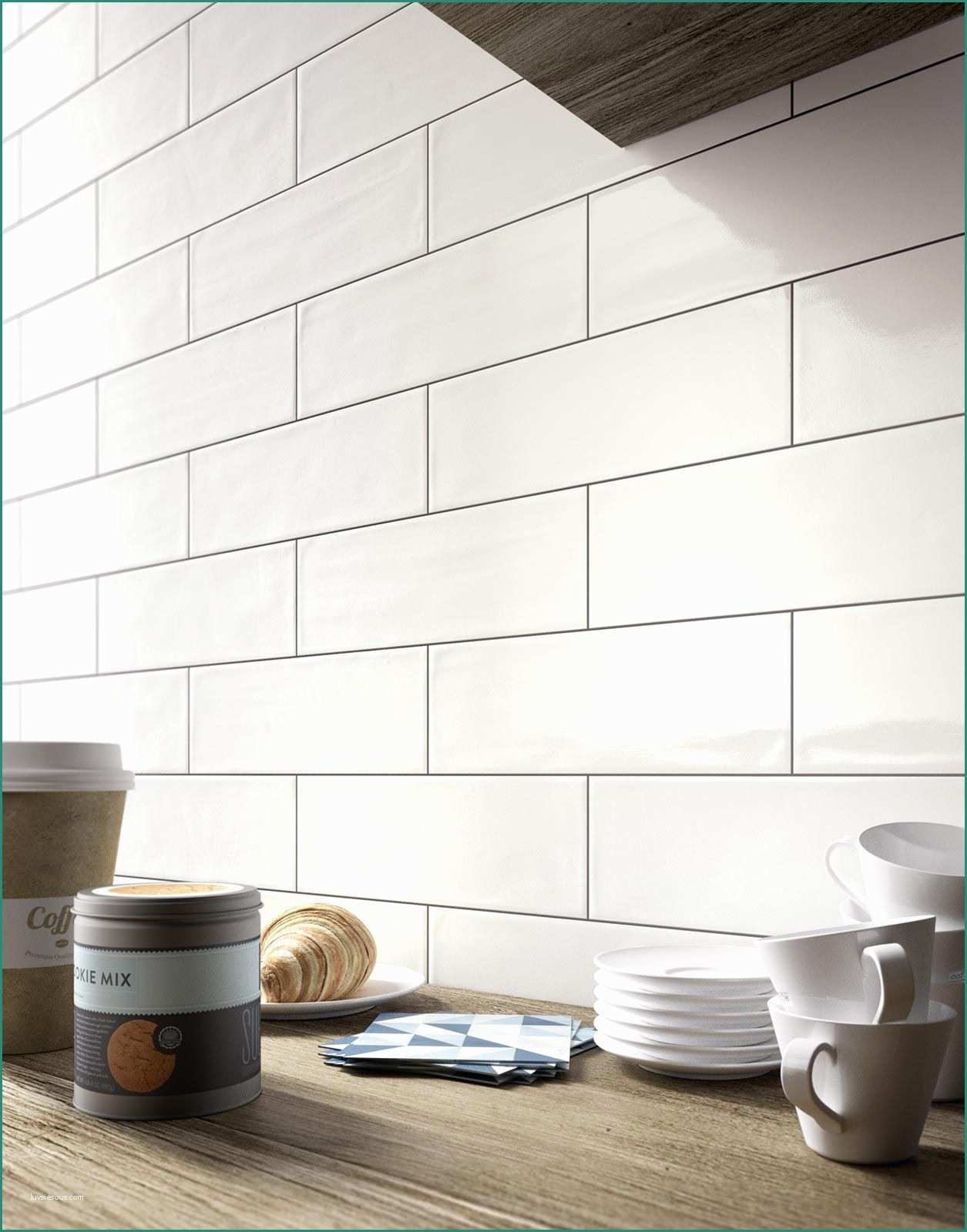 Quarzite Bianca Brillantinata E Brick Glossy – Ceramic Wall Coverings for Kitchens and Bathroom