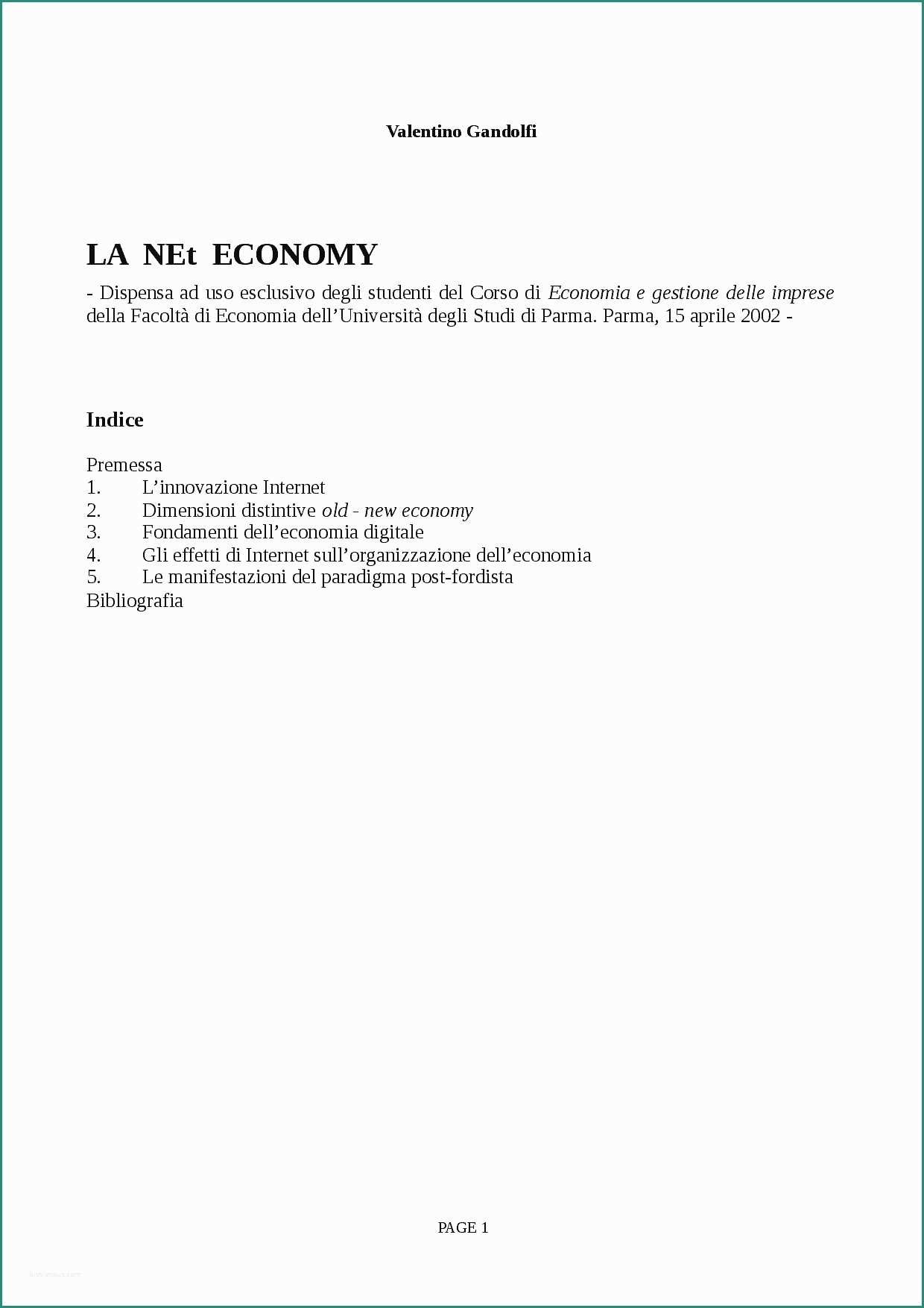 Quotazione Rame Usato Oggi E Net Economy L Economia Un Evoluzione Docsity