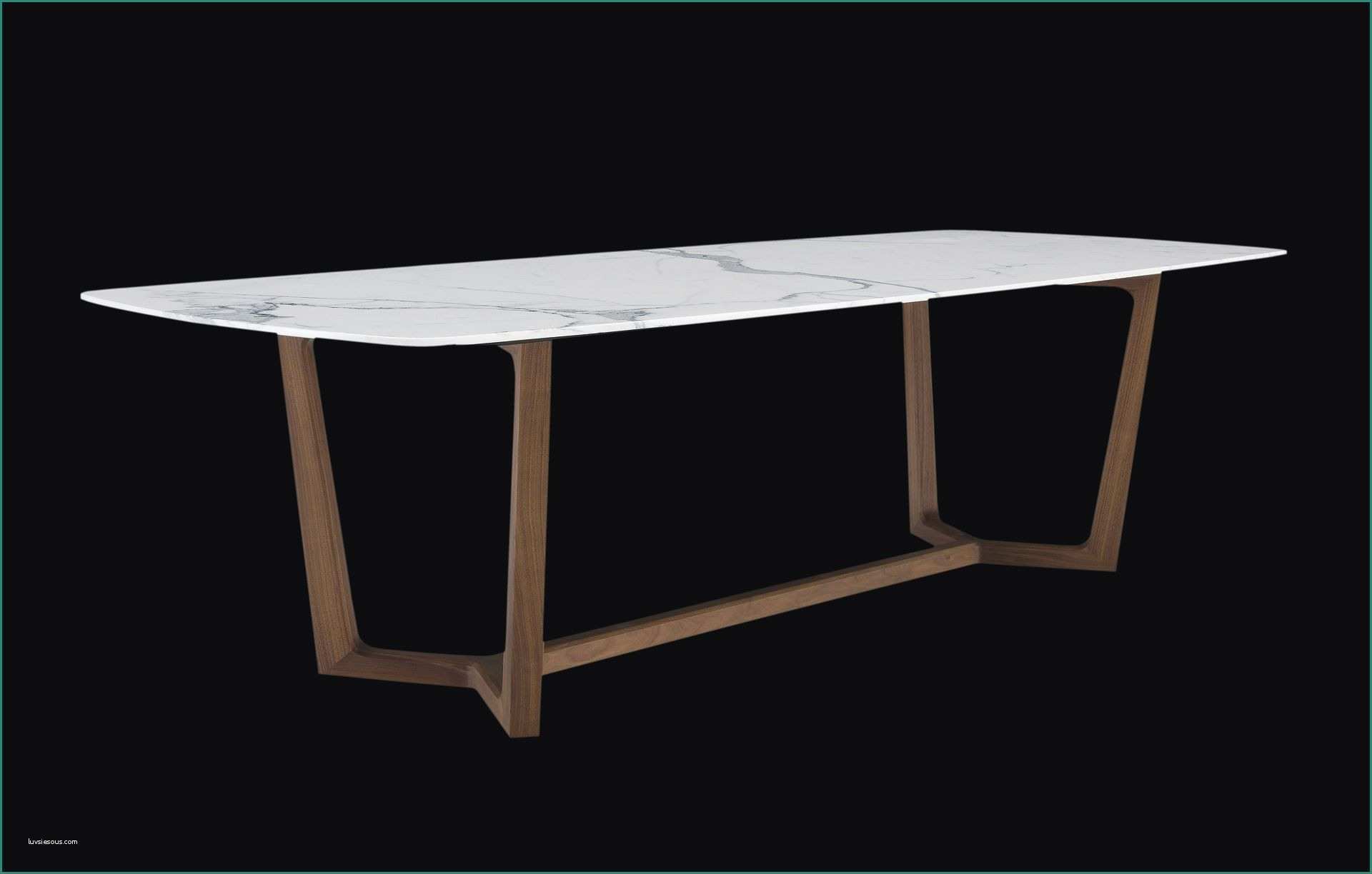 Ricci Casa Tavoli E Contemporary Wood and Marble Dining Table Concorde by Emmanuel