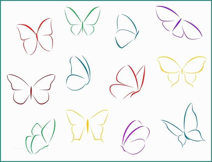 Sagome Di Farfalle E Carta Da Parati Farfalle Di Colore Sagome Farfalla