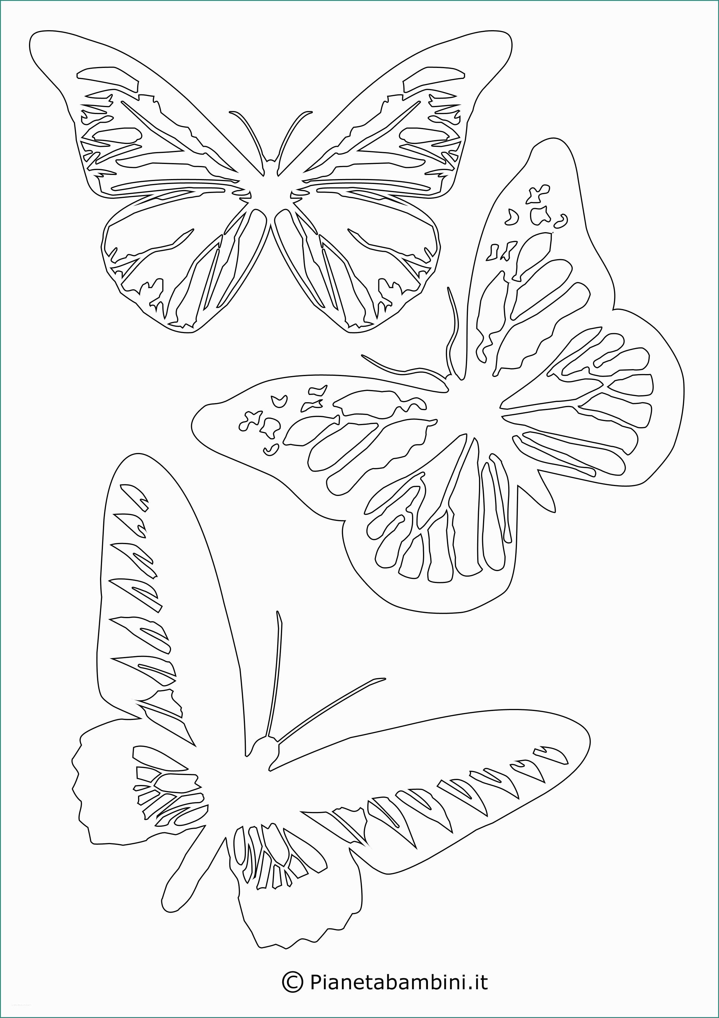 Sagome Di Farfalle E Sagome Di Farfalle Da Colorare E Ritagliare Per Bambini