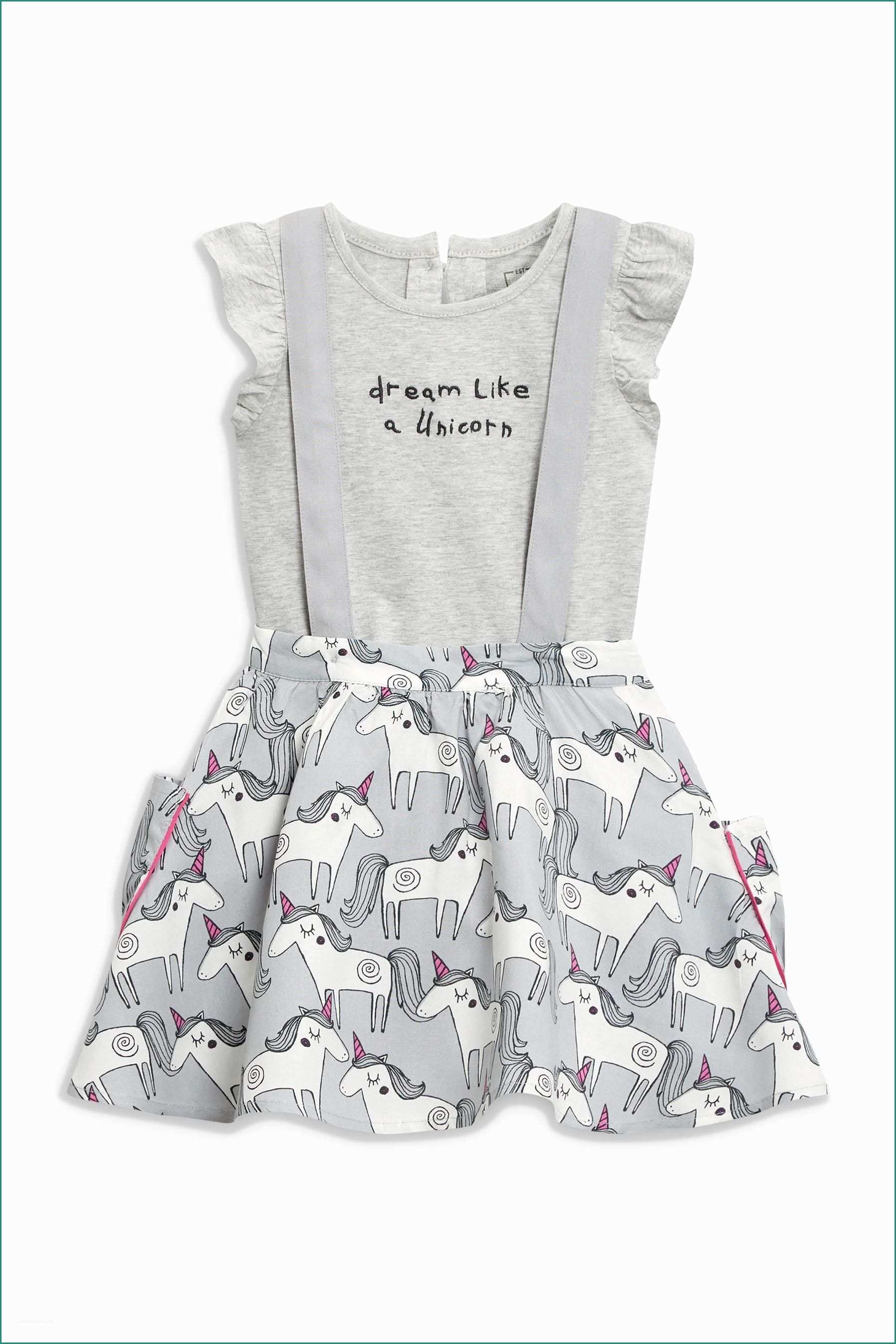 Scarpe Neonato Uncinetto E Buy Grey Unicorn Skirt Braces T Shirt Set 3mths 6yrs From the Next