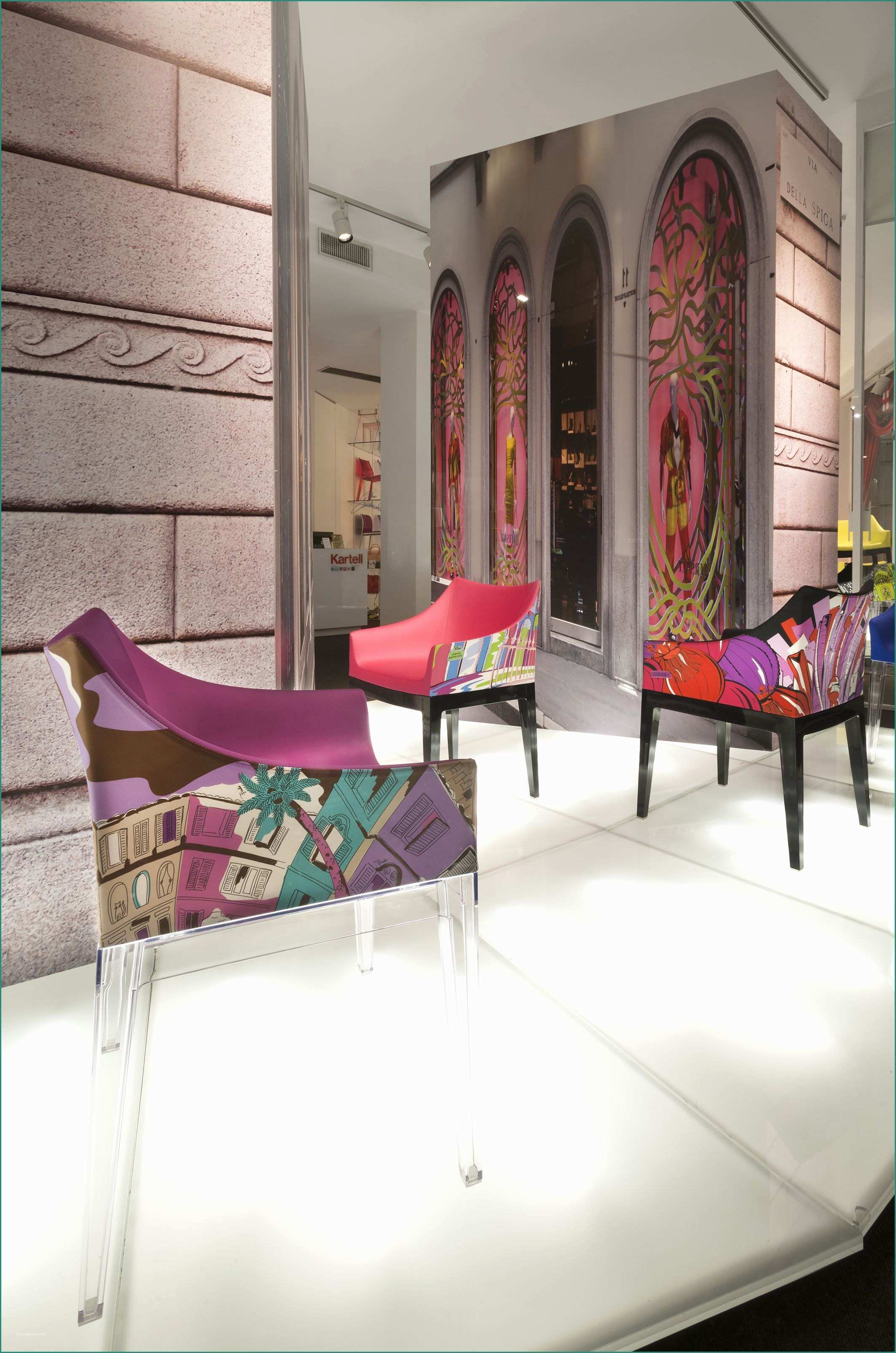 Sedia Design Bianca E Madame World Of Emilio Pucci Edition Design Philippe Starck