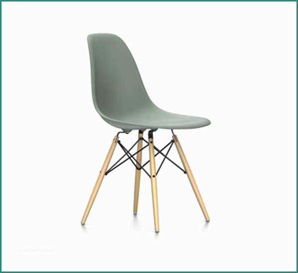 Sedia Eames Replica E Eames Plastic Side Chair Dsw Sedia Acero Giallastro