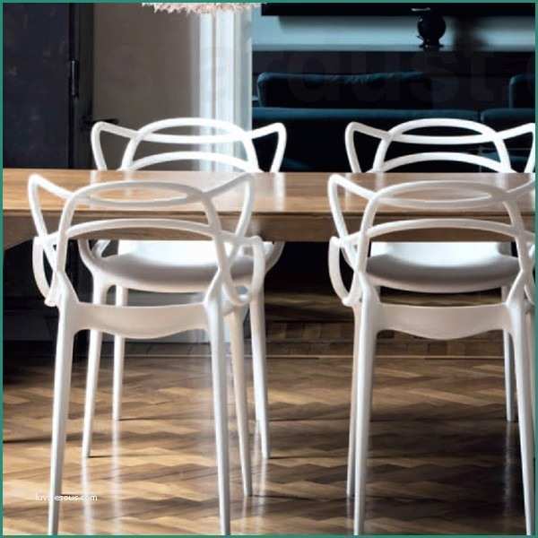 Sedia Masters Kartell E Outlet 4 Se Master Kartell Colore Bianco In Offerta
