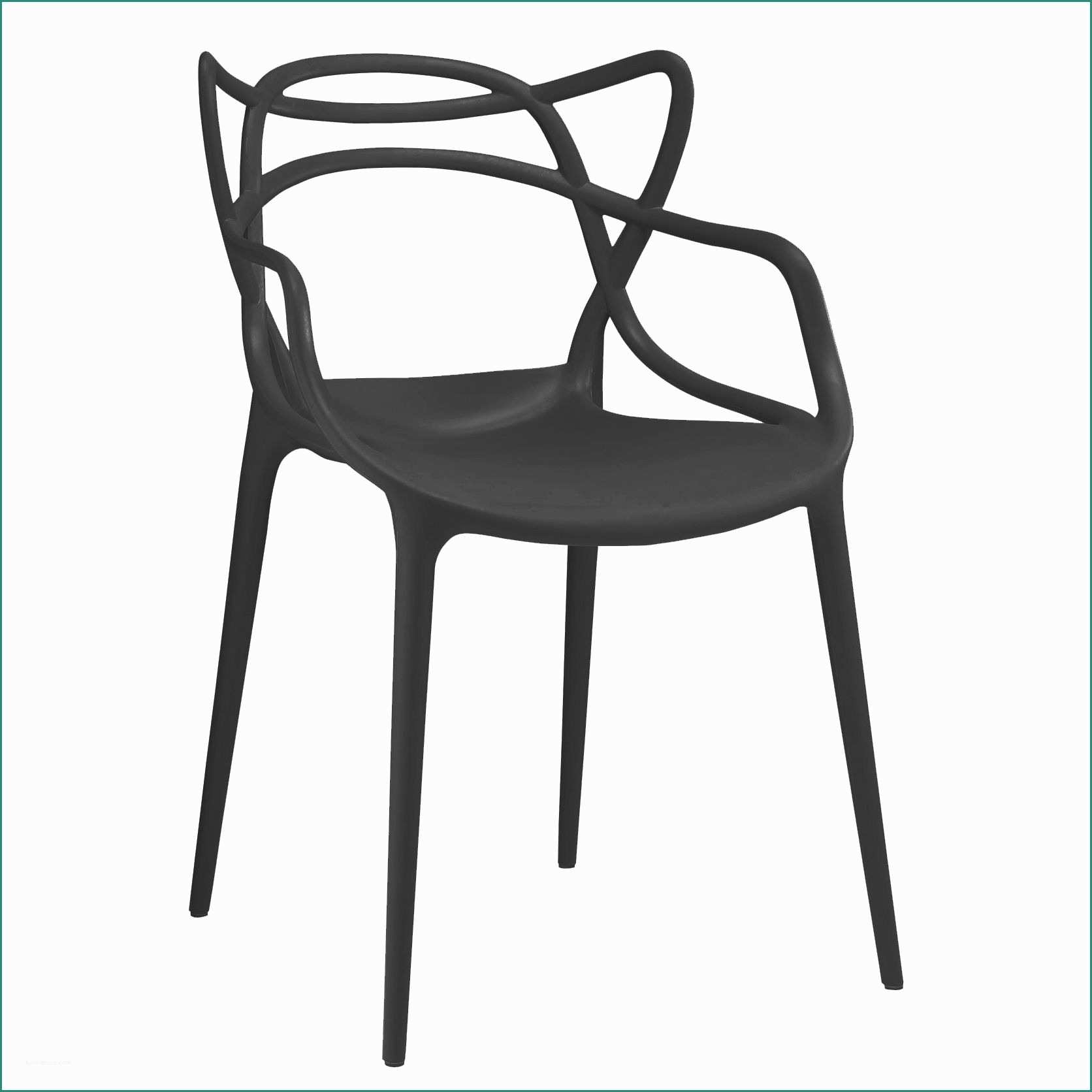Sedie Philippe Starck E Design Lab Mn Masters Polypropylene Black Modern Stackable Arm Chair