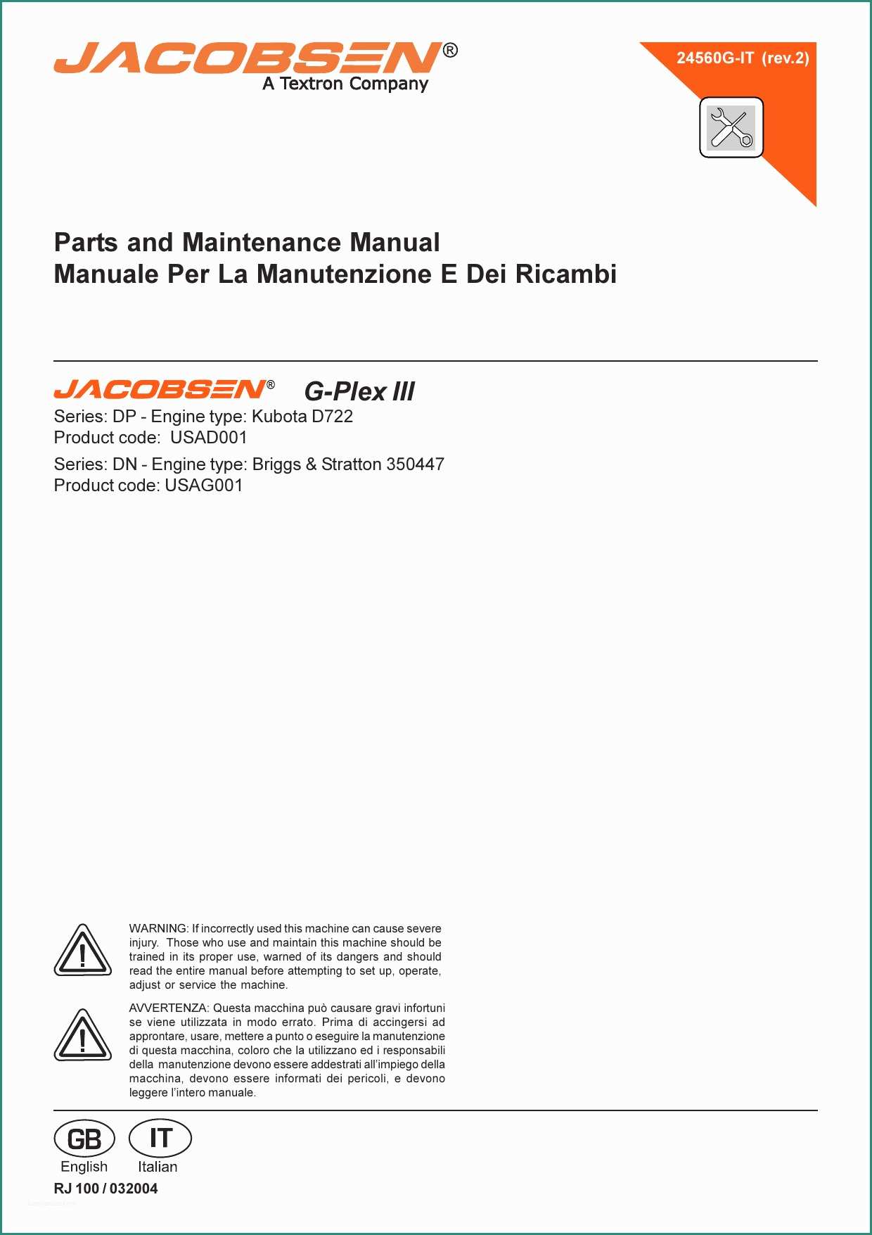 Serbatoio Acqua Litri Dimensioni E Parts and Maintenance Manual Manuale Per La