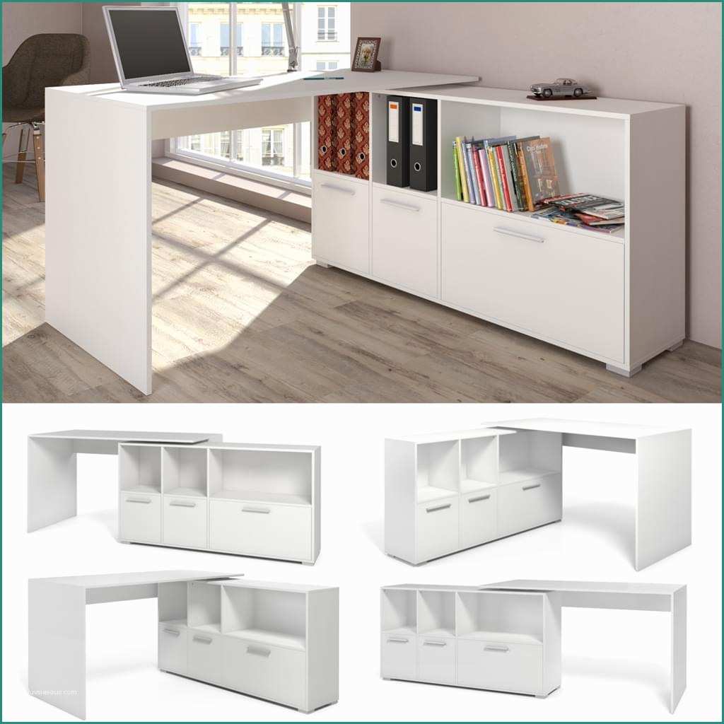 Set Scrivania Ikea E Eckschreibtisch Weiß 90° Winkelbar Schreibtisch