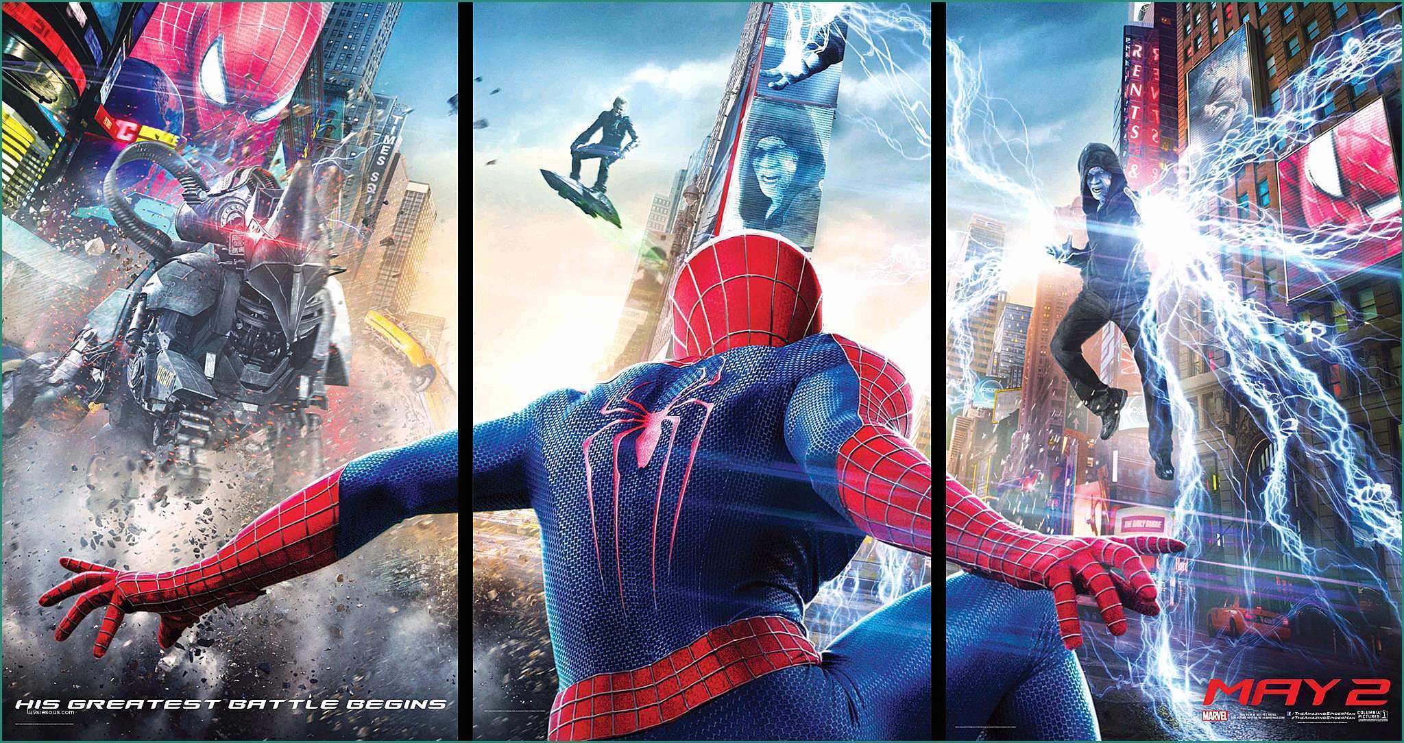 Spiderman Amazing Streaming E Amazing Spider Man 2 Poster First Look at Rhino Goblin