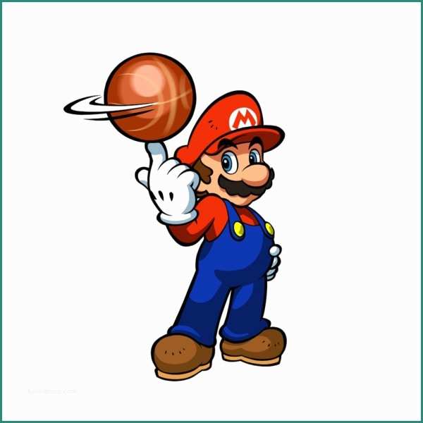 Super Mario Disegni E Disegno Di Mario Bros Con La Palla A Colori Per Bambini