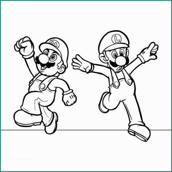 Super Mario Disegni E Disegno Di Mario E Luigi Da Colorare Per Bambini