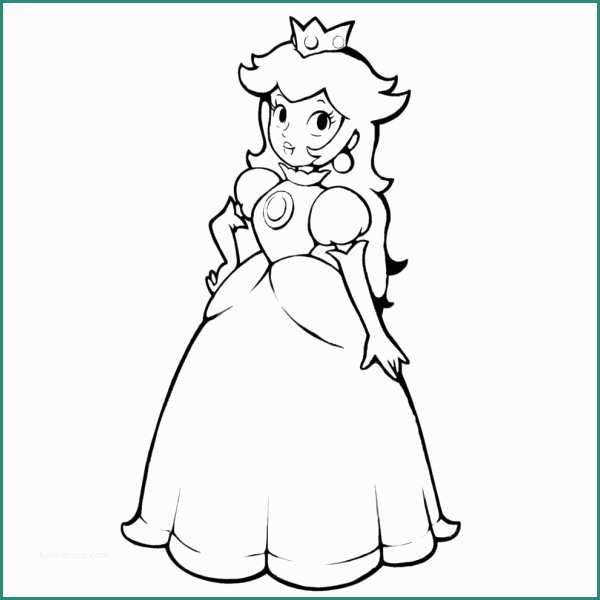 Super Mario Disegni E Disegno Di Peach La Principessa Da Colorare Per Bambini
