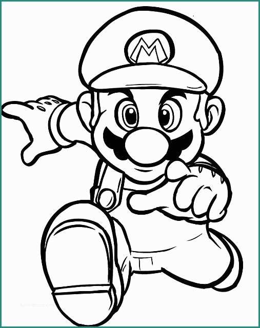 Super Mario Disegni E Super Mario Che Corre Disegno Da Colorare Gratis Per