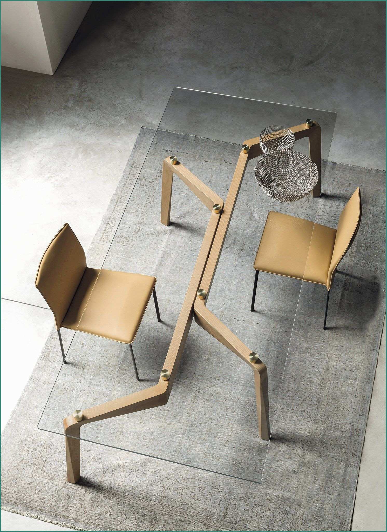 Tavolo Legno Grezzo E Ferro E Rectangular Wood and Glass Living Room Table Glide Riflessi