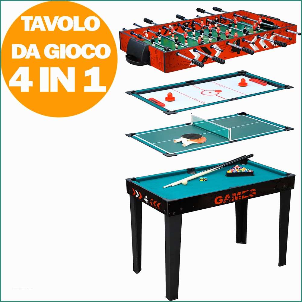 Tavolo Ping Pong Fai Da Te E Tavolo Multigioco 4 In 1 Con Biliardo Calcio Balilla