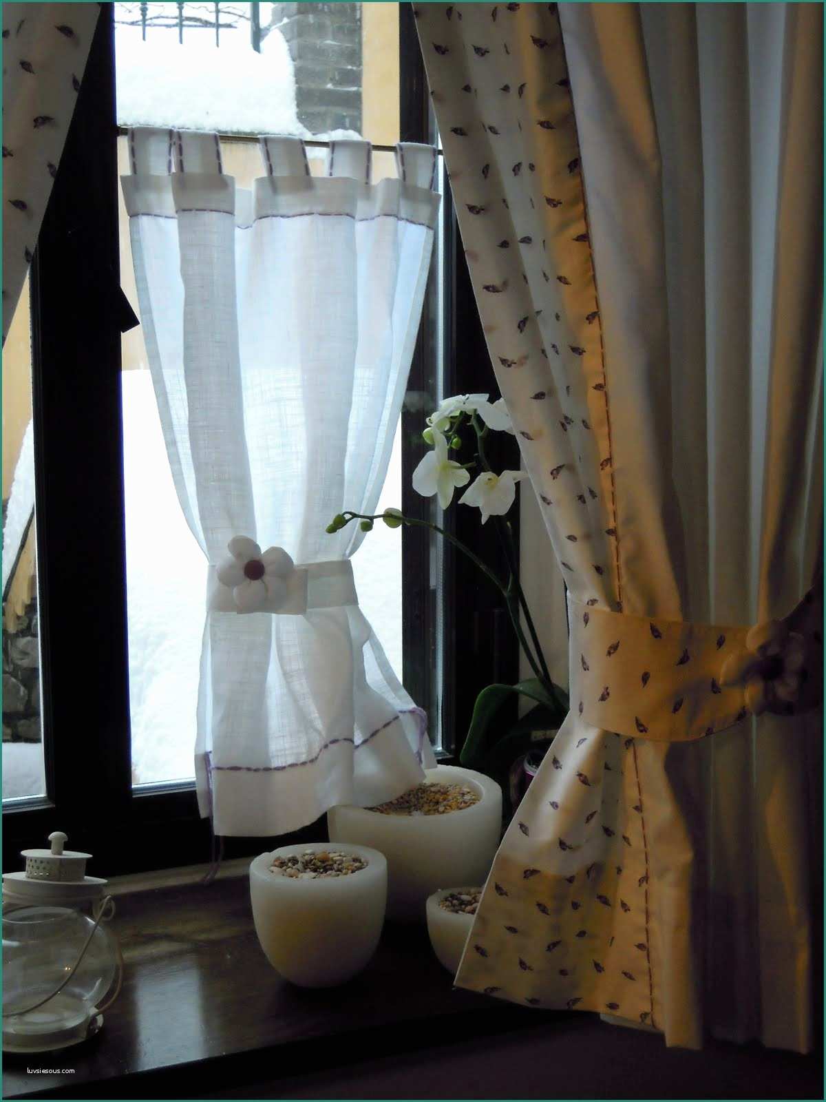 Tende A Vetro Shabby E Tende Provenzali Per Cucina Home Interior Idee Di Design