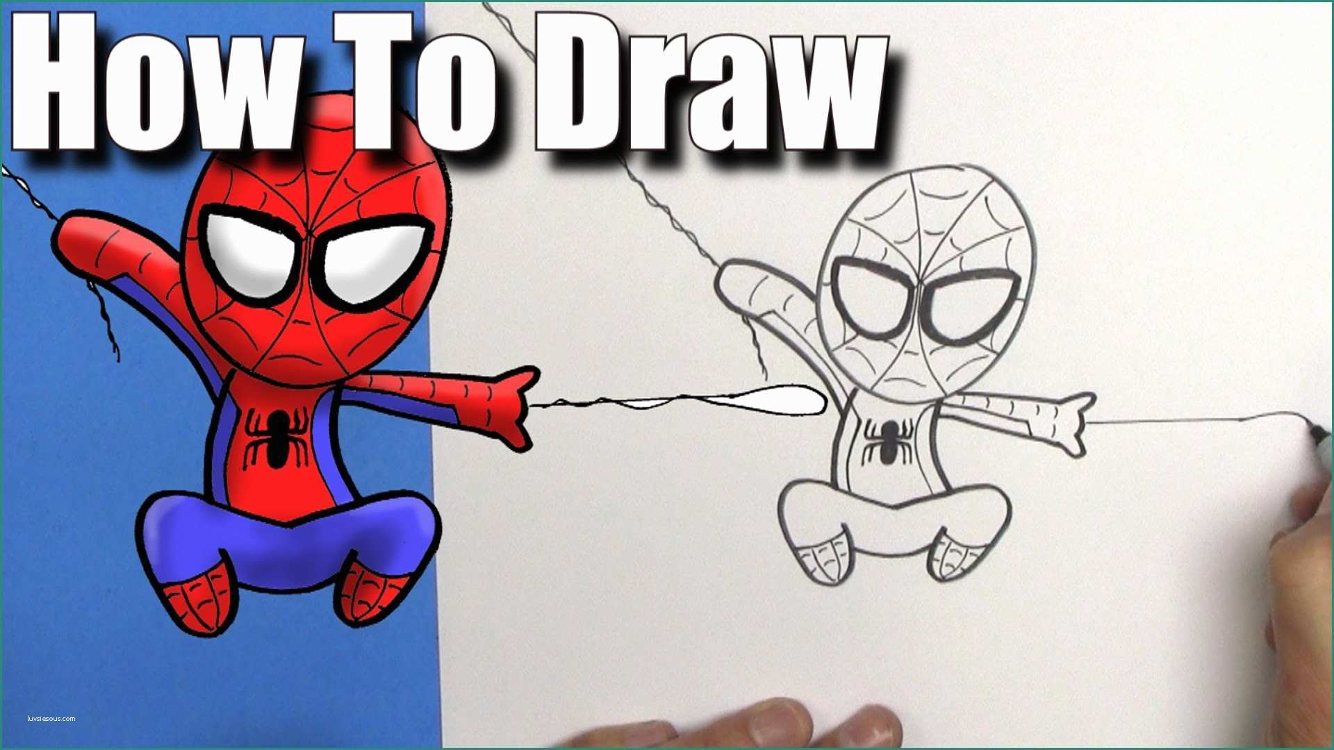 Uomo Ragno Youtube E How to Draw Cute Spiderman Chibi Kawaii Easy Step by Step